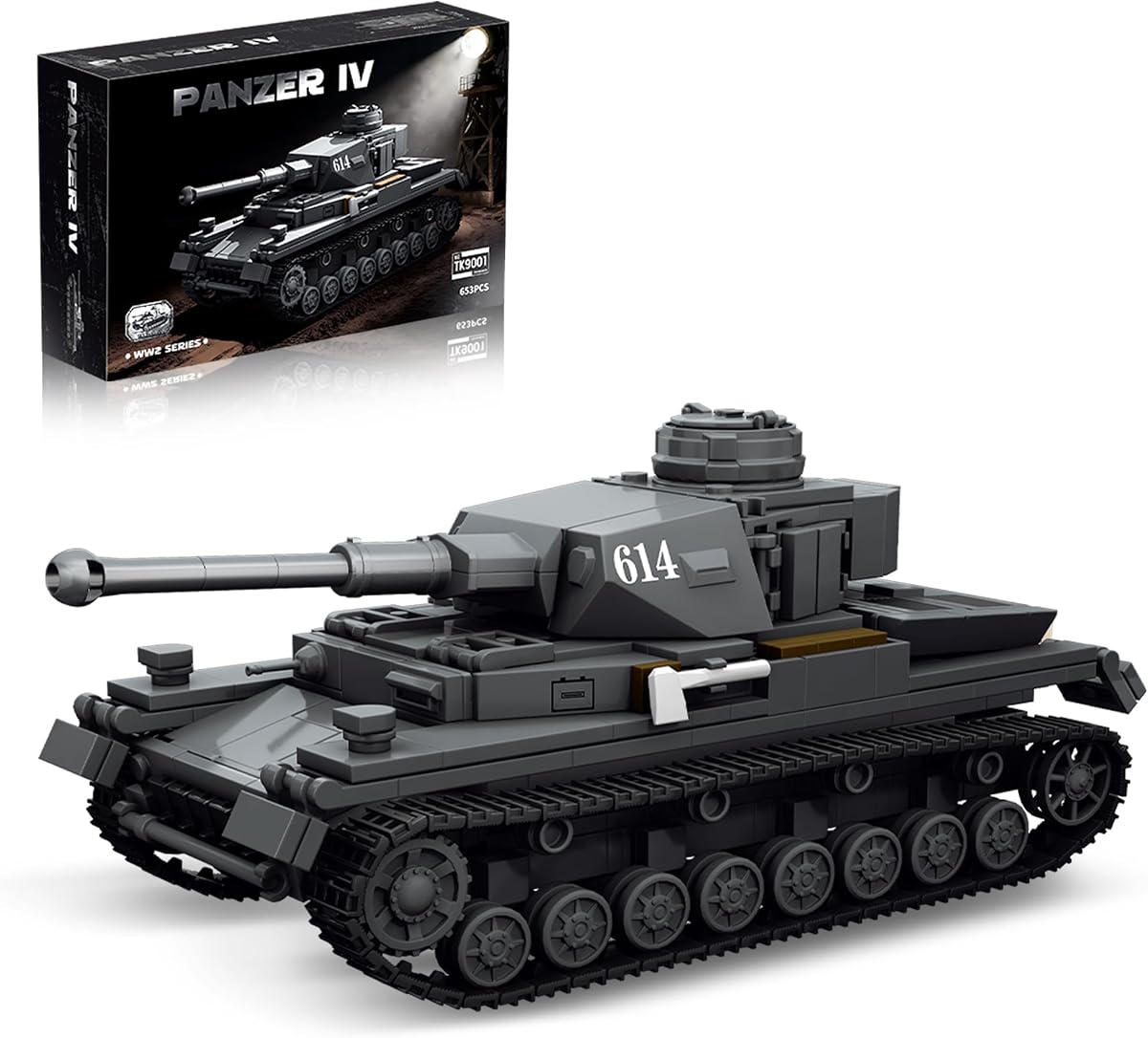 Panzer IV Tank Building Sets WW2 Collectible Model, Army Military Vehicles Compatibled with Lego for Adults Boys 14+