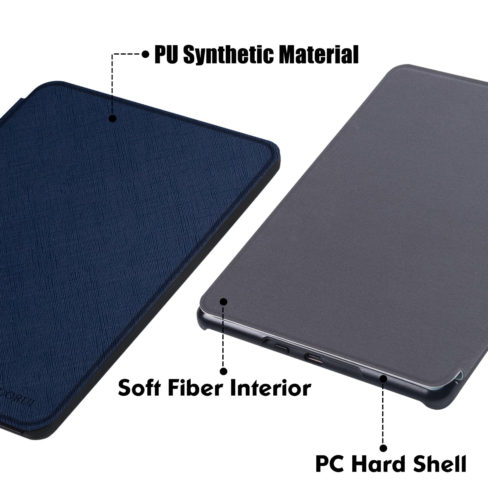 Funda delgada para Kindle Paperwhite de 10ª generación, con apagado y encendido automático, delgada y ligera, diseño de carcasa trasera dura, funda protectora de piel sintética para