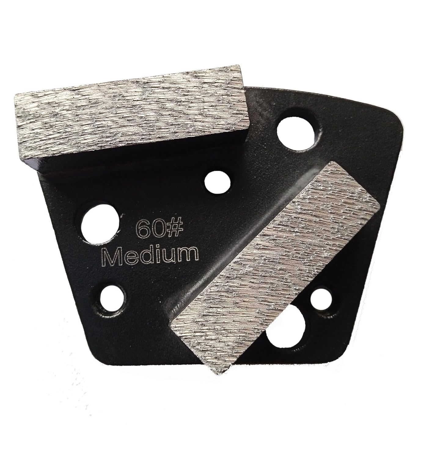 3 Pcs Trapezoid 6 Hole Sintering Diamond Grinding Disc Block for Concrete Floor (60#)