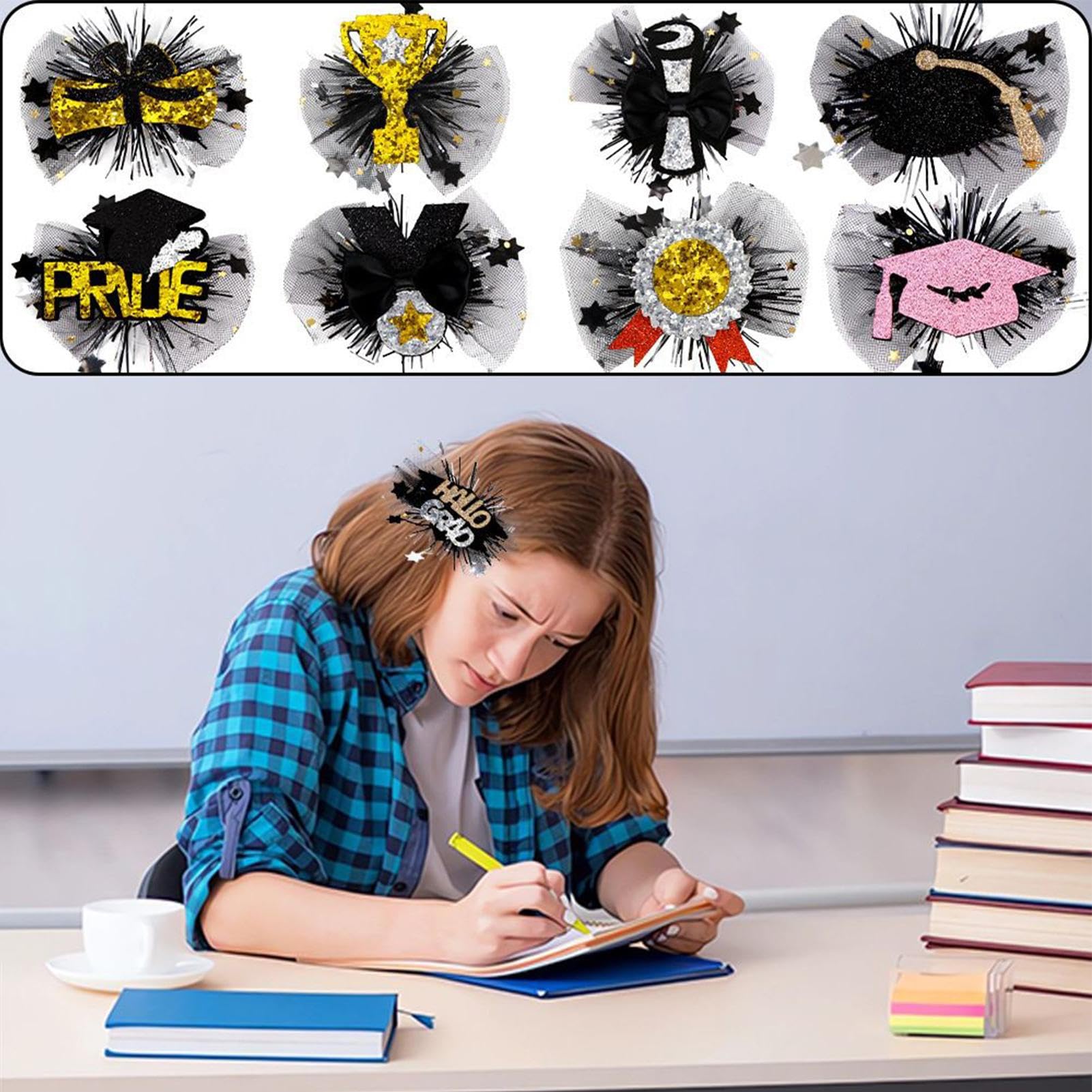 Pinzas Para El Cabello Para Mujer Complementos De Peinado, Peluquería | Pinzas para el cabello de graduación Graduación, Regalos , Compañeros, Estudiantes, Profesores, Amigos, Adolescentes,