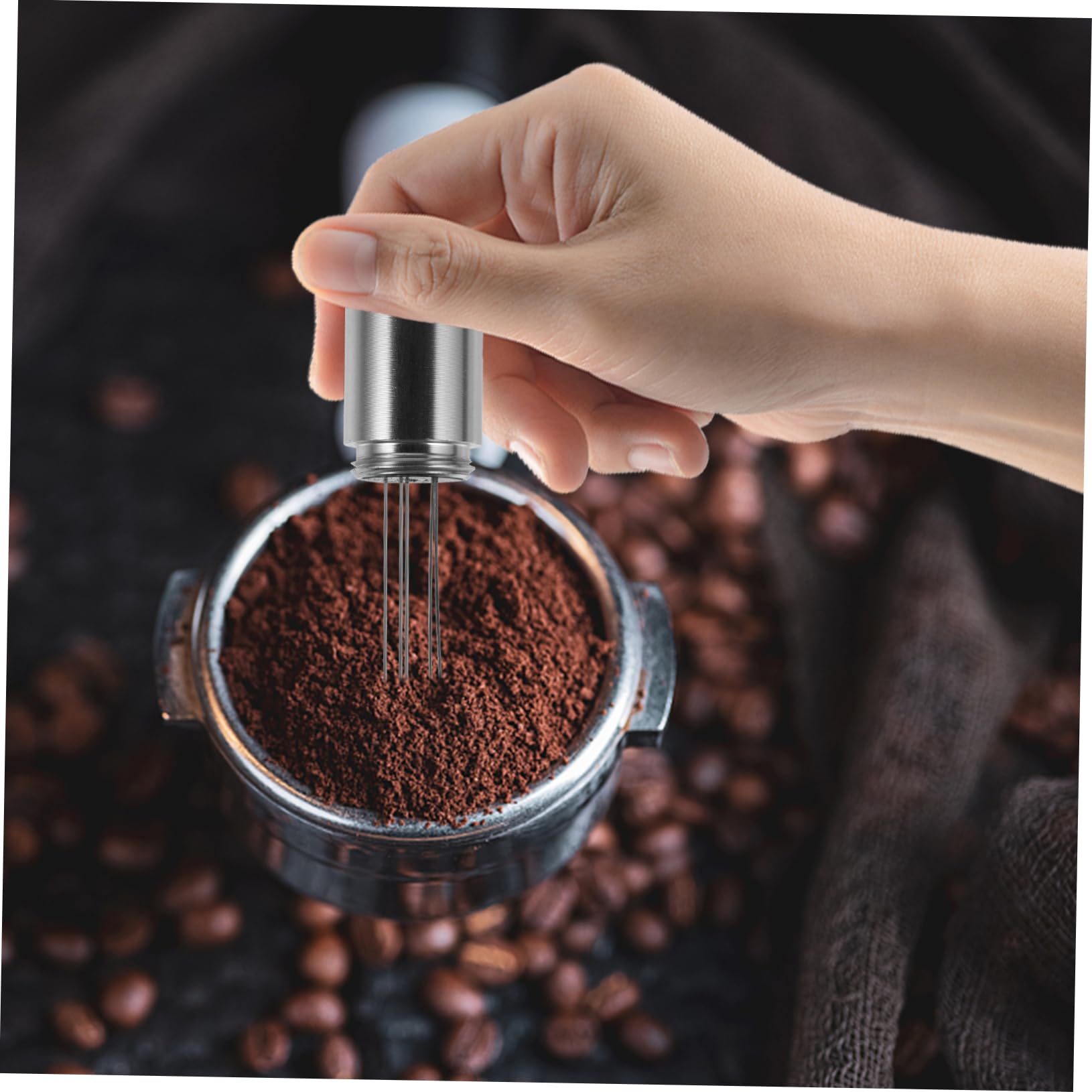 Cabilock 3 Piezas Aguja De Café Estación De Manipulación De Café Filtrar Mezclador Herramientas De Café Expreso Instante Tazas De Espresso Maquina De Cafe Bomba Aleación De Aluminio Silver