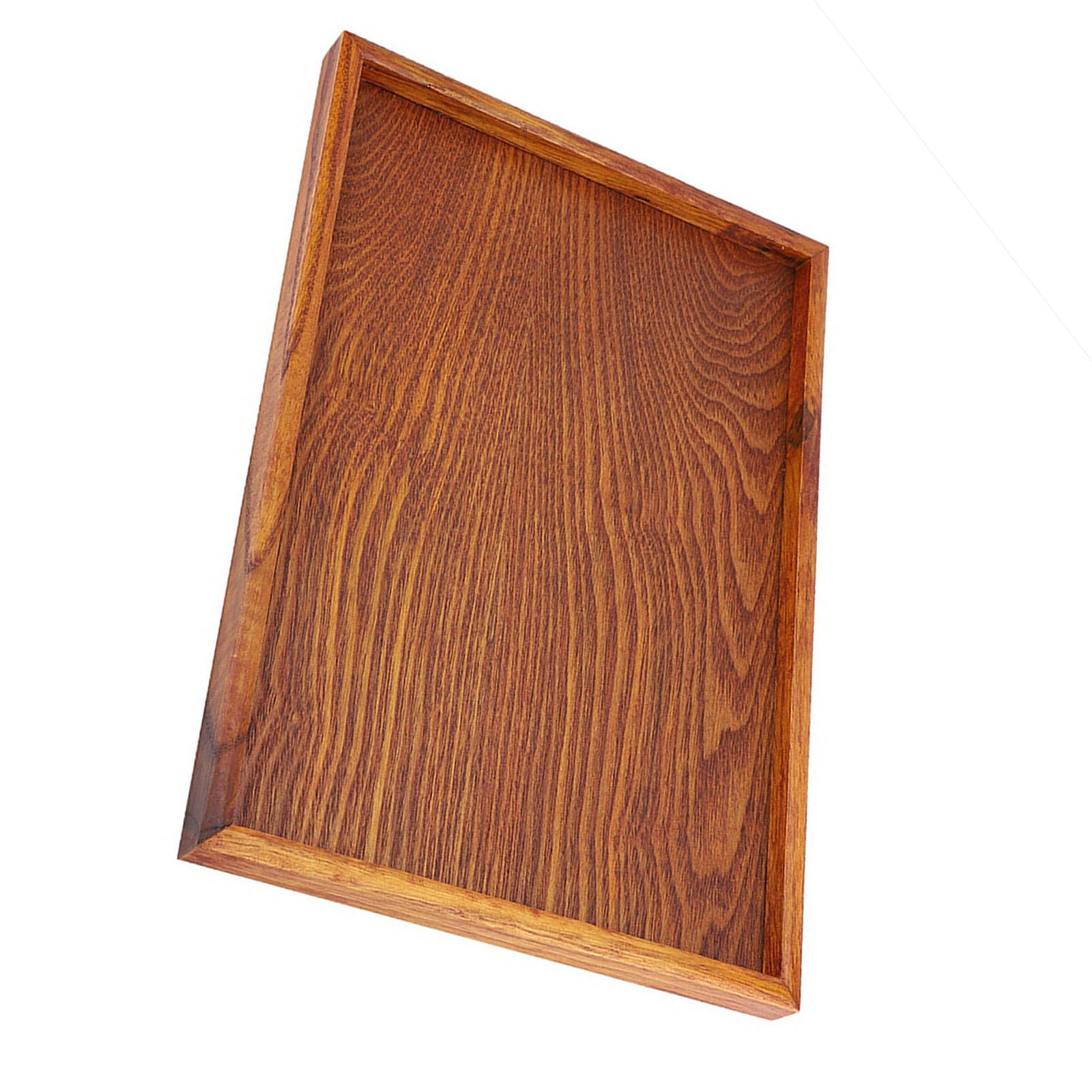 Vassoio in Legno, Vassoio Rettangolare per Snack e Conservazione Alimentare, Design Leggero e Durevole, 35 x 24 cm, per Uso Domestico e Ospitalità