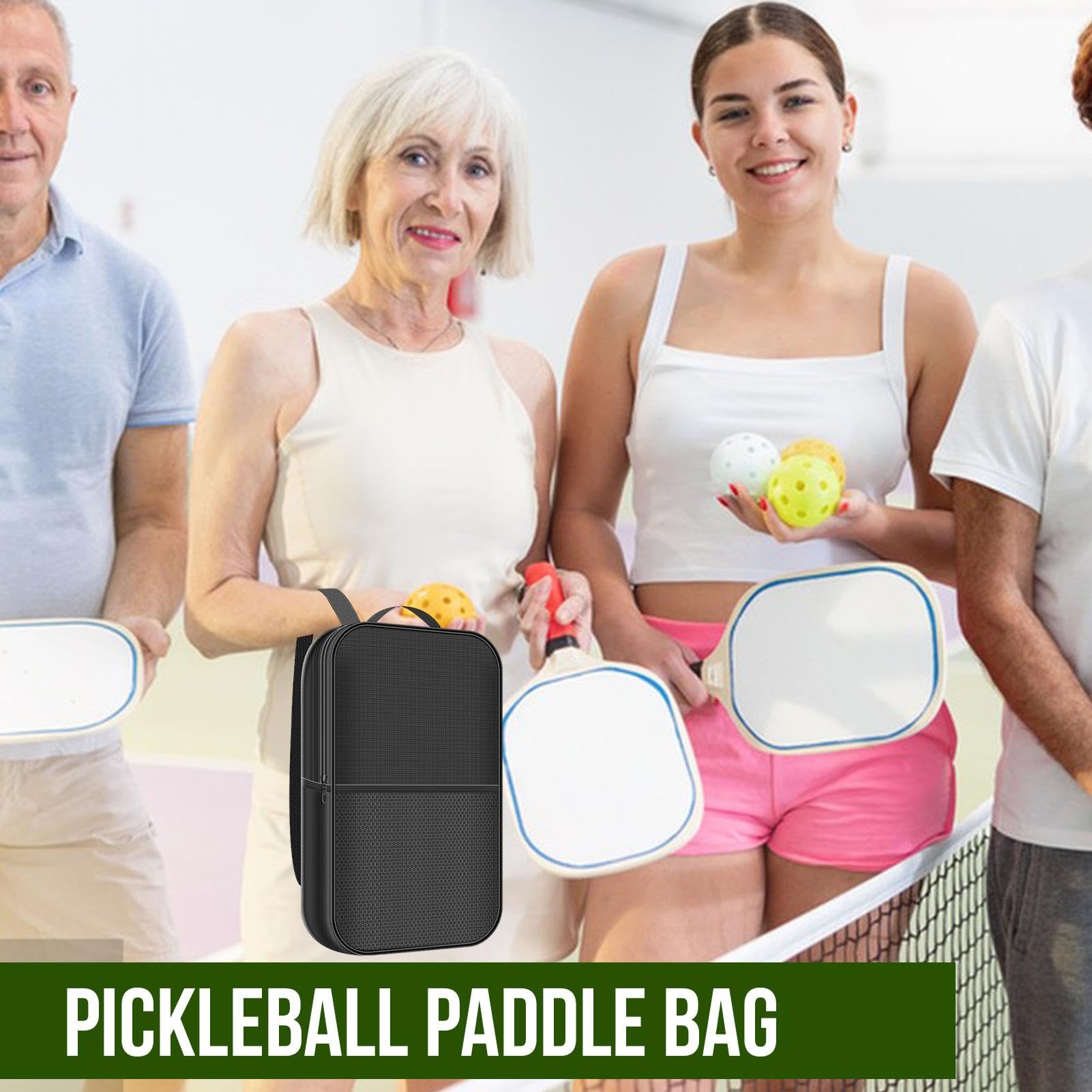 Borsa Per Pickleball Impermeabile - Per Racchette E Palline, Tessuto Oxford, Tasche Multiple, Uomo E Donna