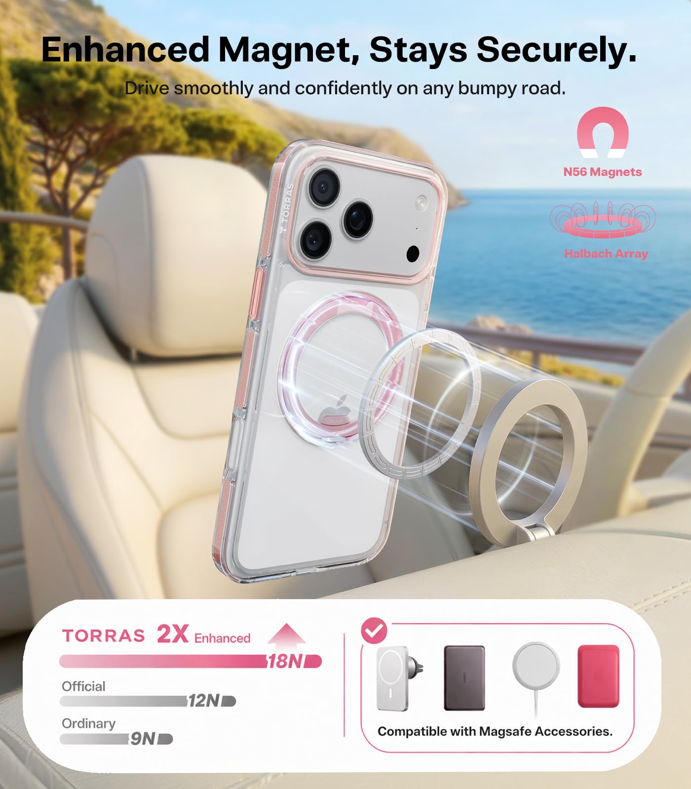 Amazon.com: TORRAS Ostand 3.0 Magnetic for iPhone 17 Pro Max Case 