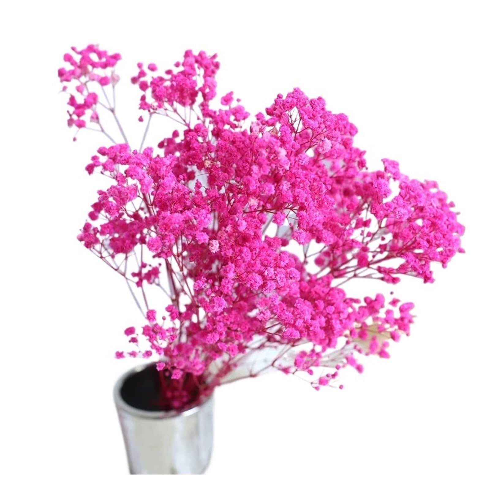 WJIAYAO dried gypsophila flowers 100g Preserved Baby Breath White Gypsophila Dried Flower Wedding Bouquet Decoration Home Vase Filler(Rosy)