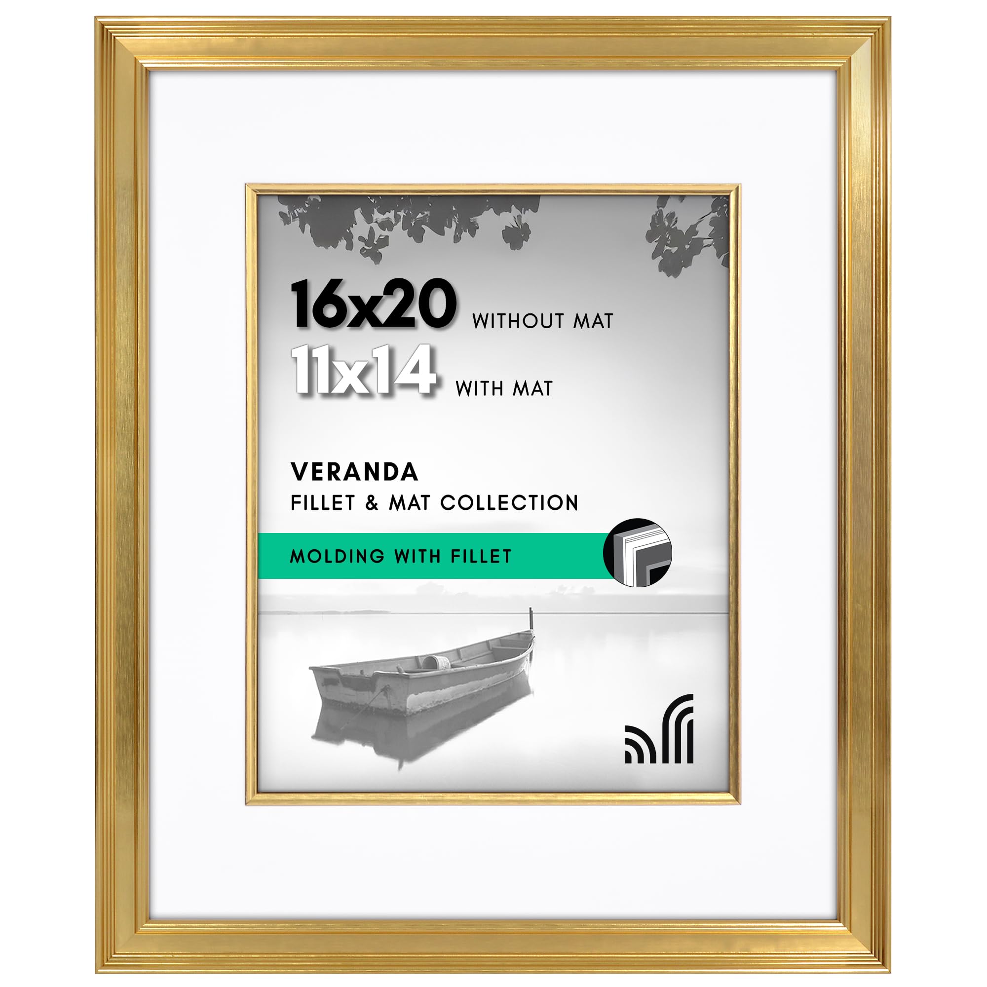 Americanflat 16x20 Poster Frame - Matted to 11x14