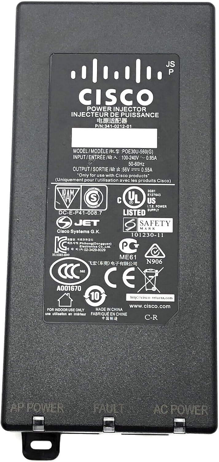 AIR-PWRINJ6=, Power Injector (802.3at) for Aironet Access Points