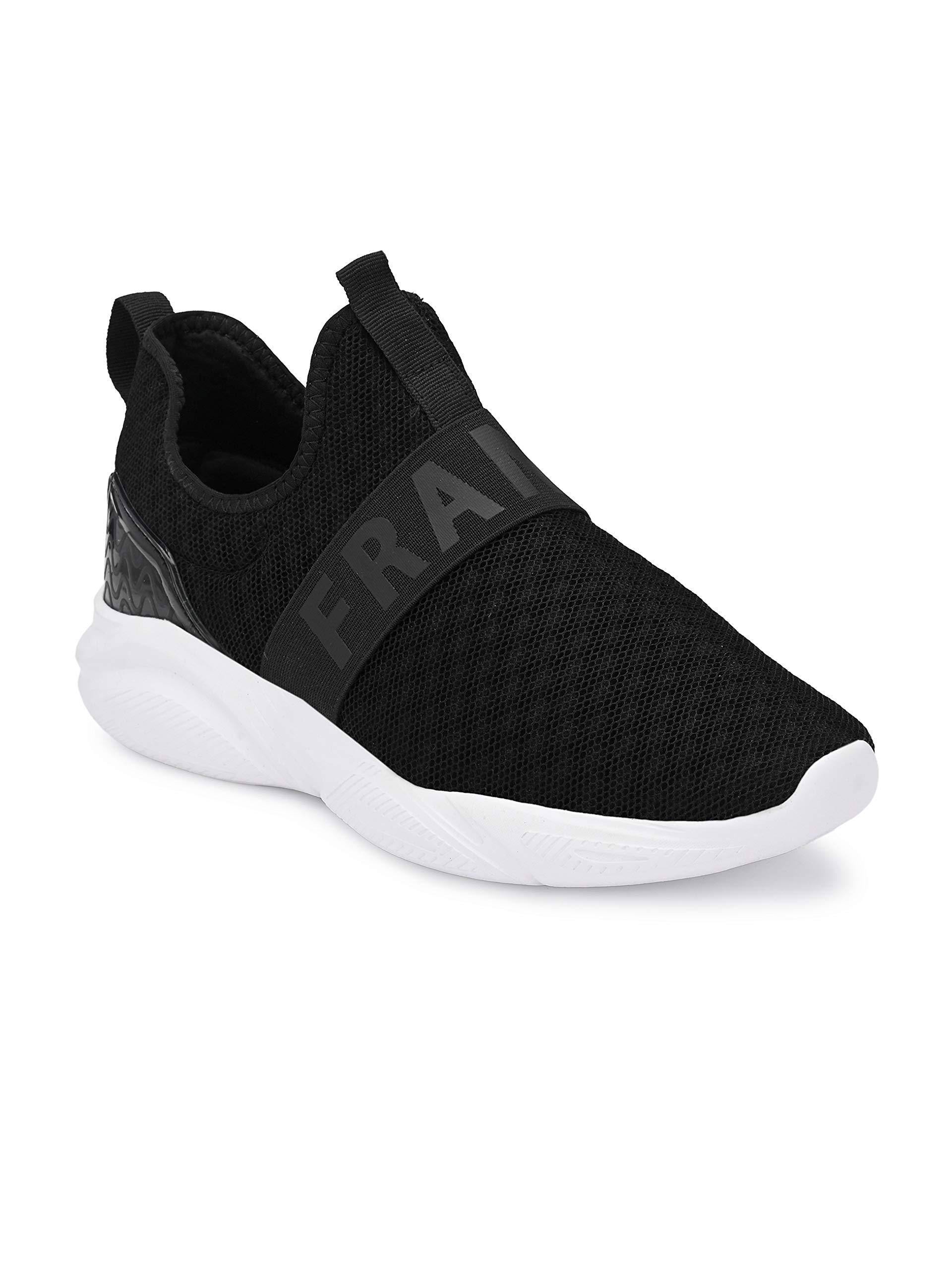 Franco LeoneMen Black Slip On Sports Shoes