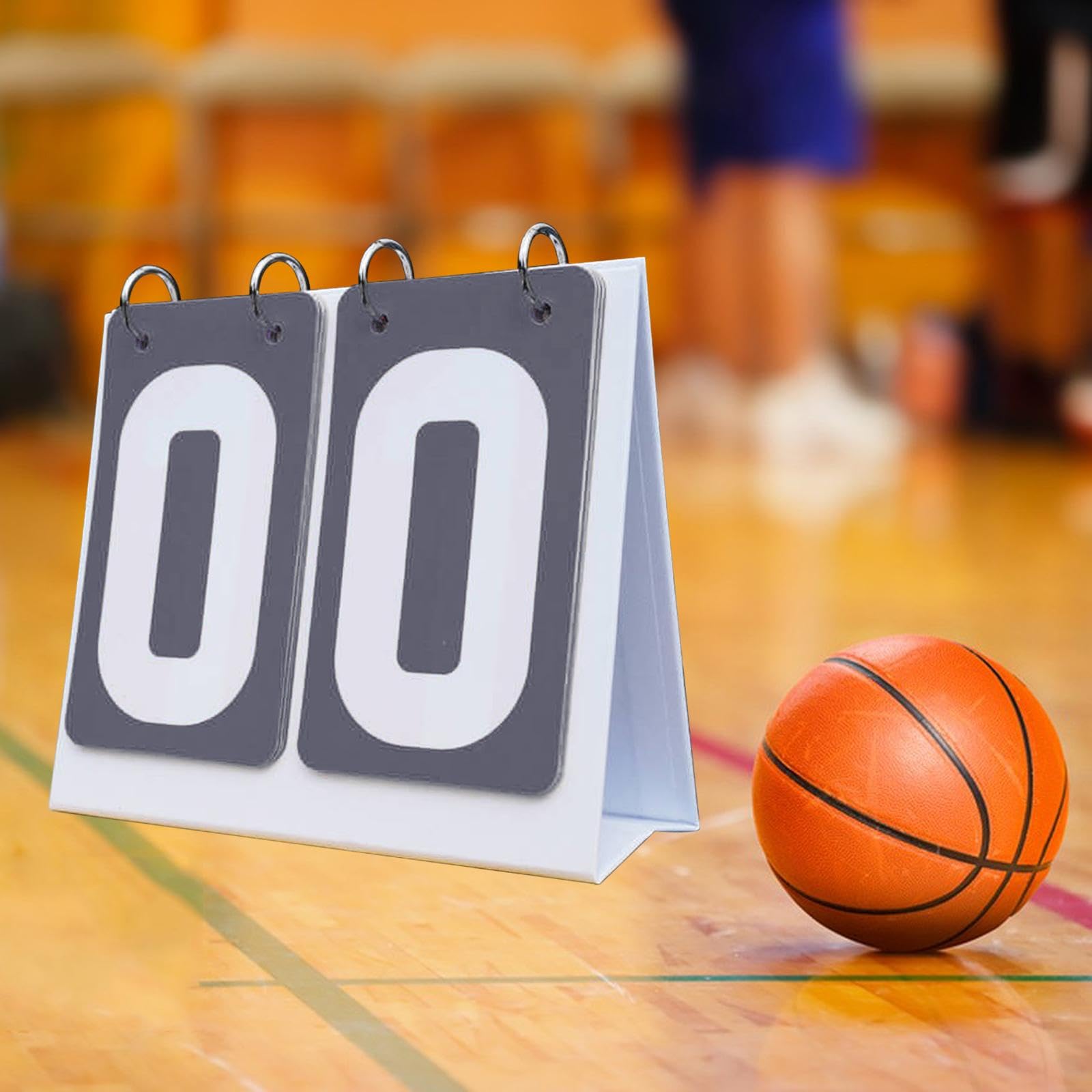 DYNWAVE Sports Scoreboard Table Score Flipper 2 Digits Score Keeper Flip Scoreboard Score Counter for Football Volleyball Team Games, Gray