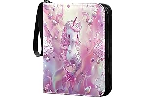 Cute Unicorn Binder: 4-Pocket, 400-Pocket Sturdy Storage Case to Keep Your Trading Card Collections Safe