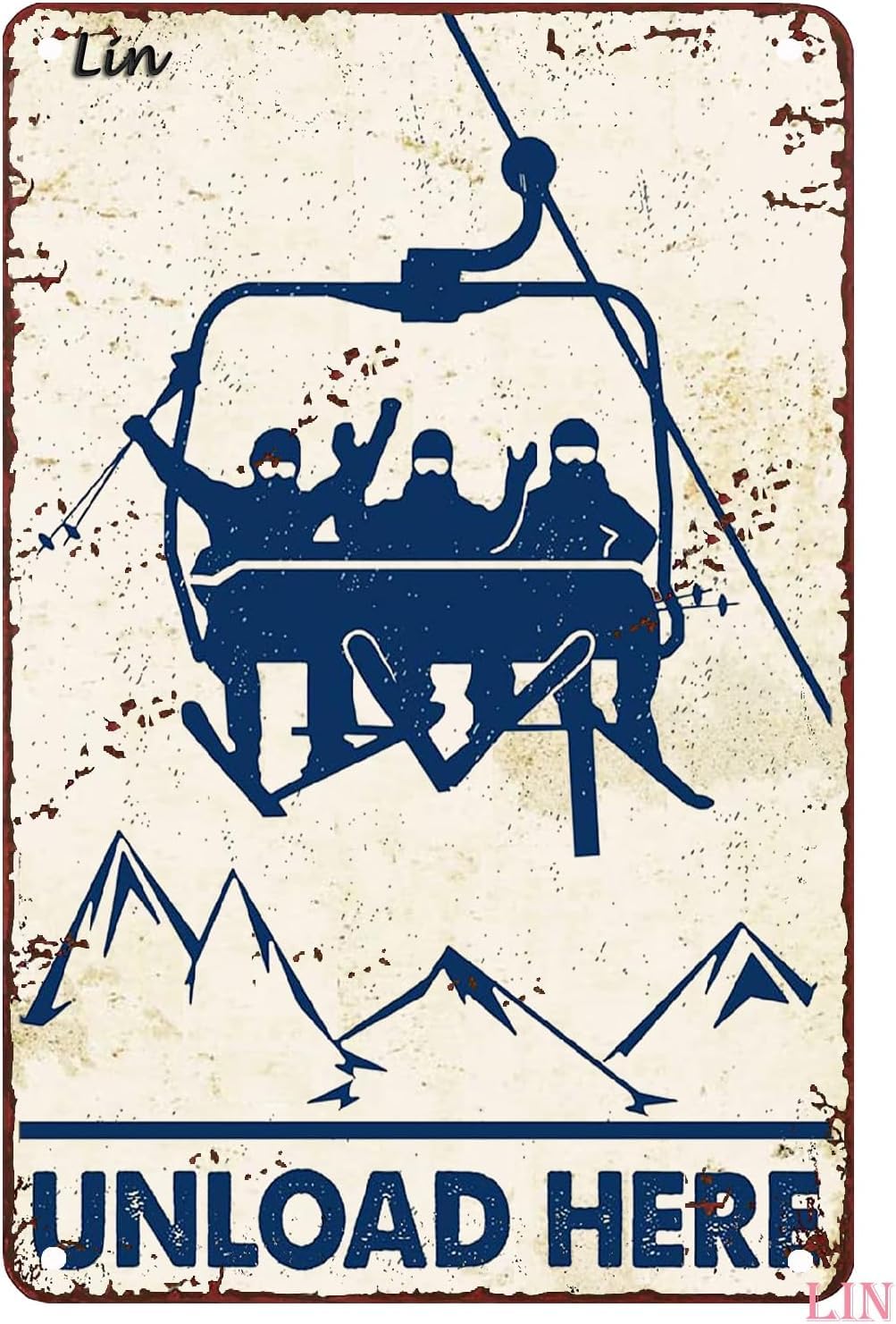 Kwqdozf F12 8X12 Inch Ski Metal Tin Sign Vintage Ski Signs Retro Skiing Funny Unload He