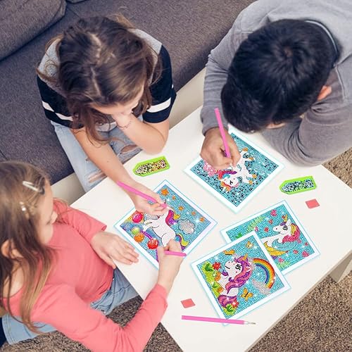 Miniatura 6 de ForPeak Kits de pintura de diamantes para niños, unicornio, arte de diamante, gema por números, artes y manualidades para niños de 8 a 12 años, kits