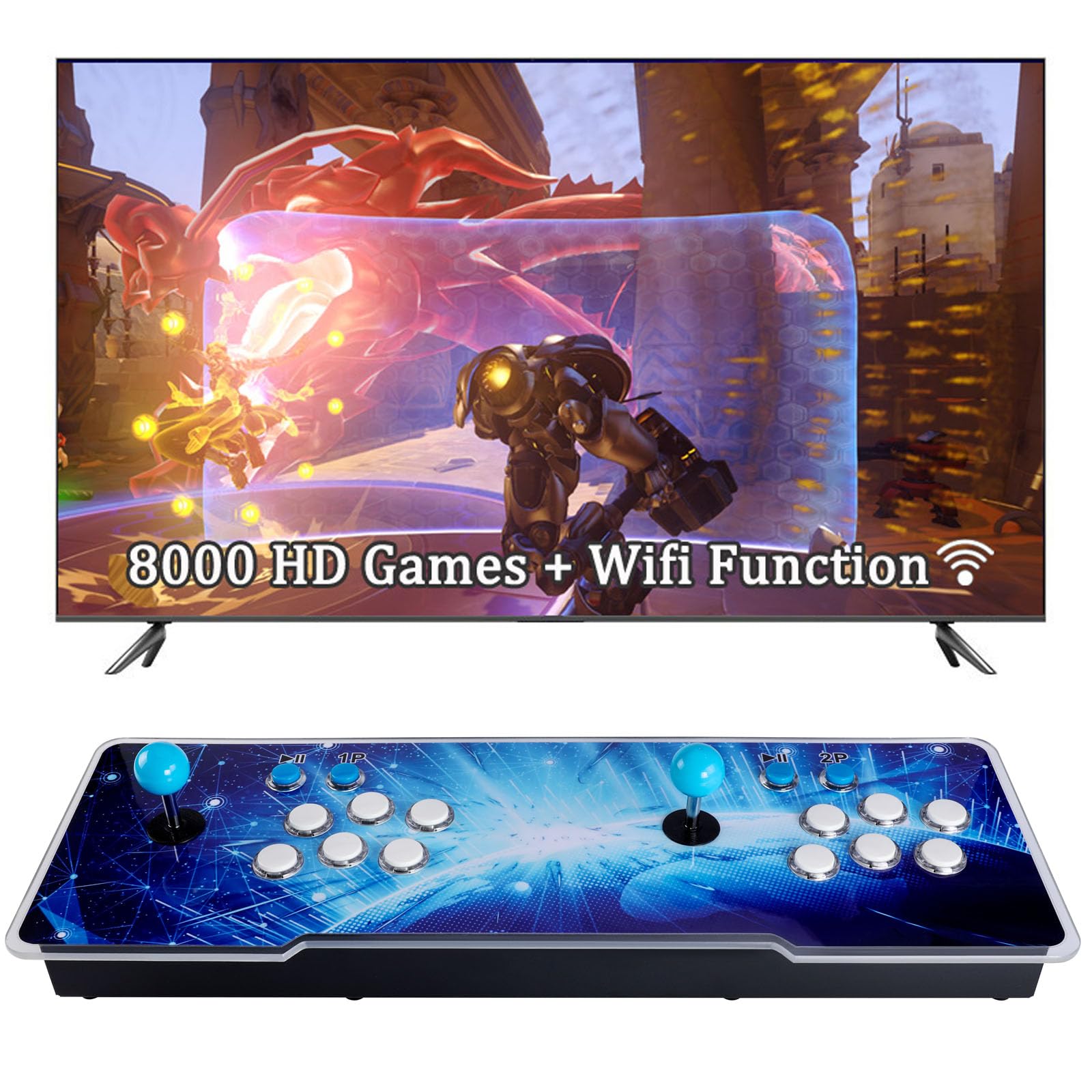 Amazon.com: Hedlaoy 8000 Games 3D Pandora Box Arcade Console, WiFi