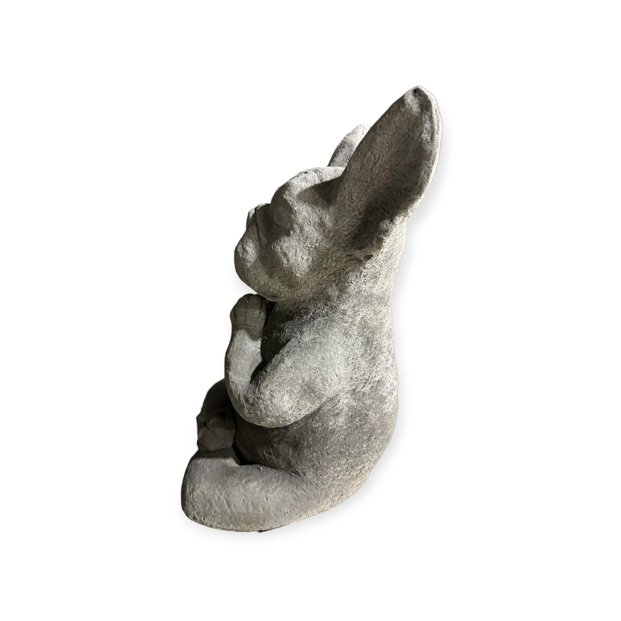 OriginalPaul Skulp & Betondesign Steinfigur Yoga Französische Bulldogge Massiv Gartenfigur Geschenkidee Höhe 30cm Gewicht ca. 8kg Frenchie