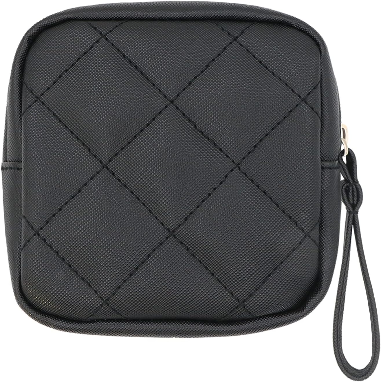 Period Bag, Sanitary Napkin Storage Bag, Portable Makeup Bag, Feminine Menstrual Pad Tampon Organizer, First Period Kit Bags for Teen Girls School (Black)