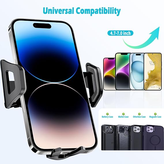 Car Phone Holder Fits for Mazda 3 2004-2013 Accessories,Thick Cases Friendly,Cell Phone Mount for 4.7-7 in Phones,360 Degree Rotation,Easy to Install