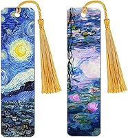 Vista 9 de WIRESTER Juego de 2 marcapáginas de metal con borla dorada clara para estudiantes, lectores, profesores, amantes de los libros, posturas divertidas