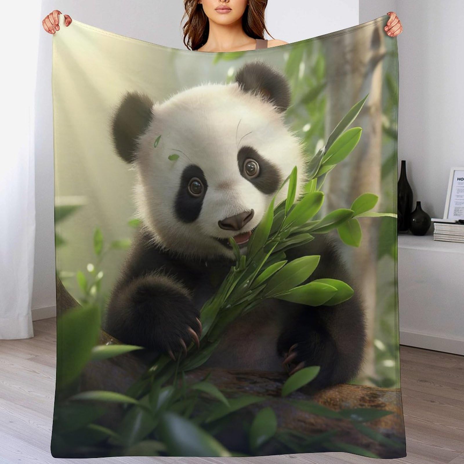 Couverture Polaire Haute Qualité en Flanelle Durable Motif Panda