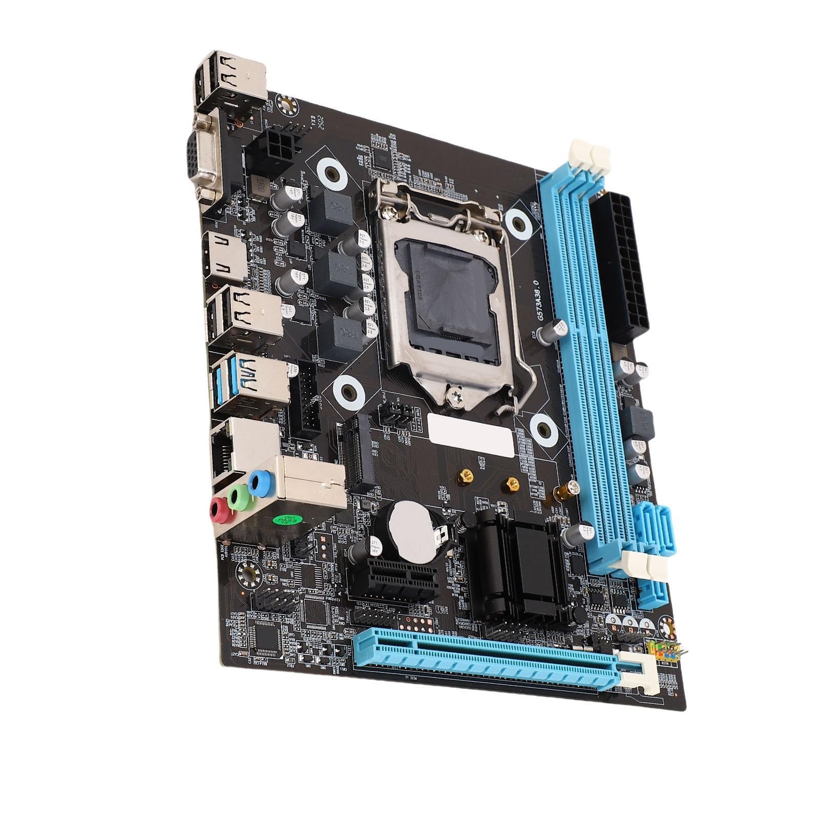 Dpofirs Scheda Madre da Gioco H81 per Scheda Madre PC LGA 1150, Dual Channel DDR3, Interfaccia M.2 ad Alta Velocità, Interfacce I/O, 1600 MHz
