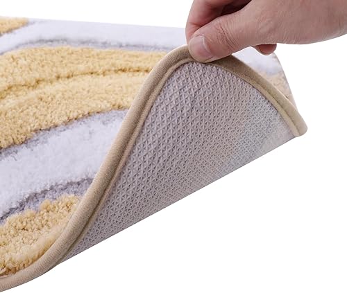 Miniatura 5 de KAMA BRIDAL Alfombra de baño de microfibra antideslizante, alfombra de baño rápida absorbente de agua, tapete de ducha ultra suave, parte trasera