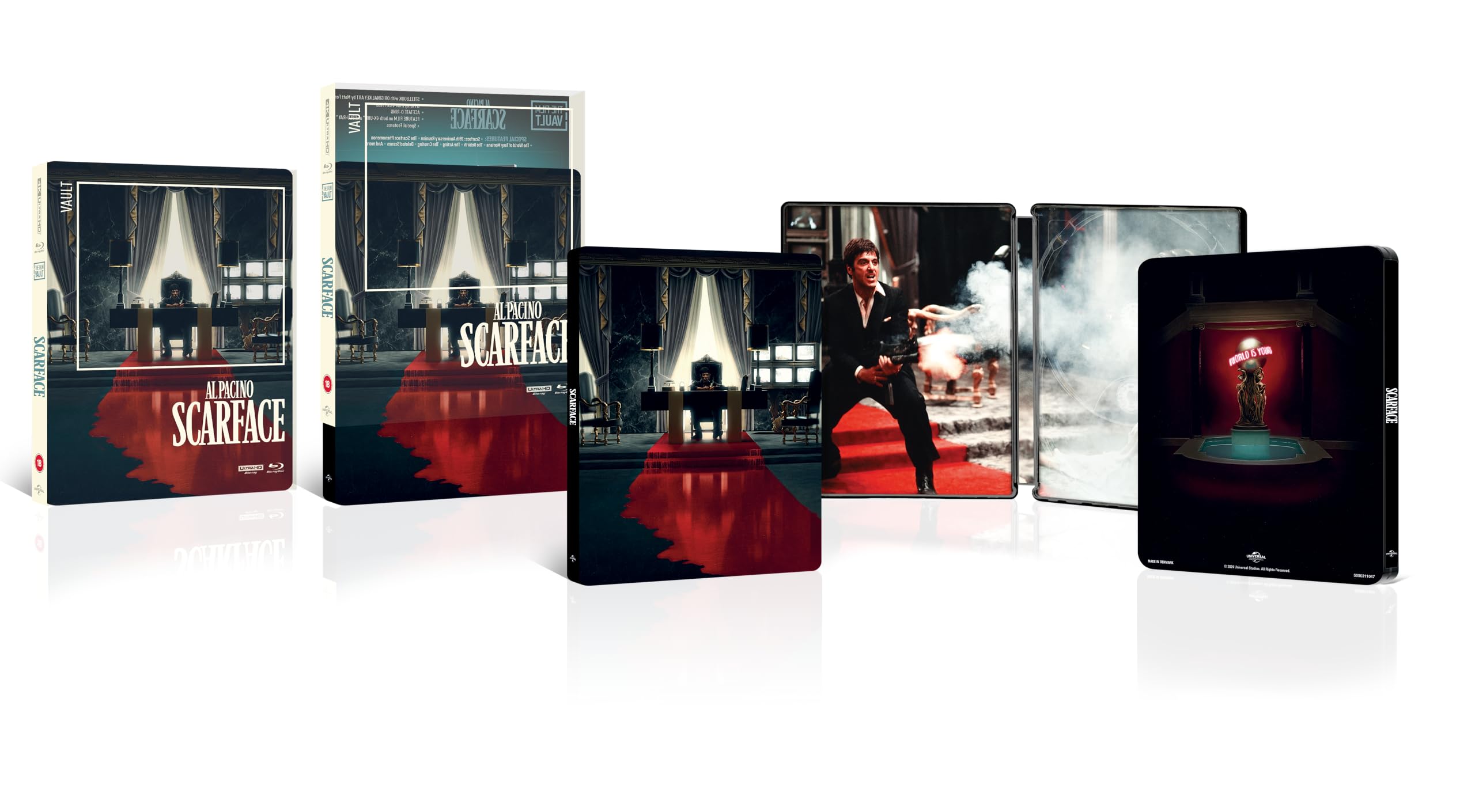 SCARFACE - The Film Vault Range Steelbook [4K Ultra HD] [1983] [Blu-ray] [Region Free]