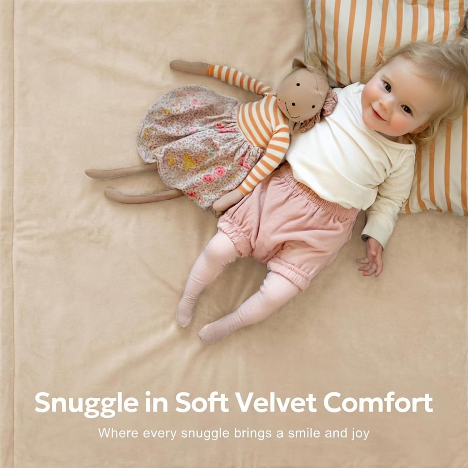 Thick Baby Play Mat for Floor,50x50 Playpen Mat,Ultra Soft Mat for Tummy Time,Cushioned Extra Large Crawling Mat with Baby-Safe & Non-Slip for Babies,Toddlers,Infants,Kids,Easy Care,50"x50",Beige