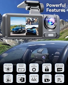 Amazon.com: 3 Channel Dash Cam Front and Rear Inside, Bulit