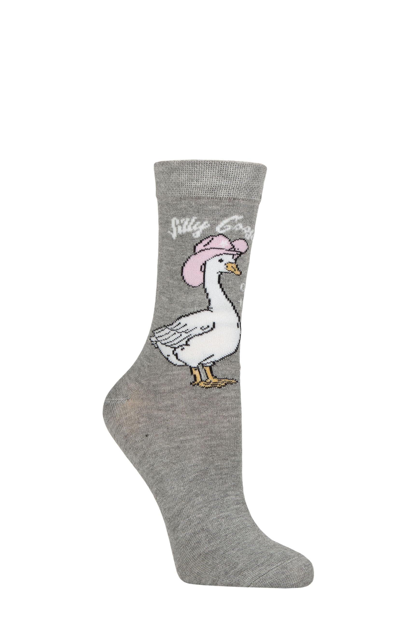 SockShop Lazy Panda Men's and Ladies' Bamboo Fun and Novelty Socks Pack of 1 (UK, Numeric, 4, 8, Regular, Regular, Silly Goose)