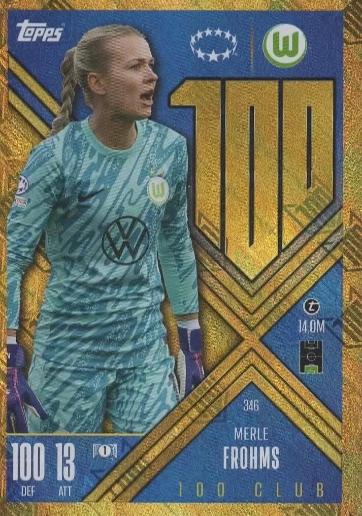 Match Attax Extra 2024 2025 Merle Frohms 100 Club Sammelkarte