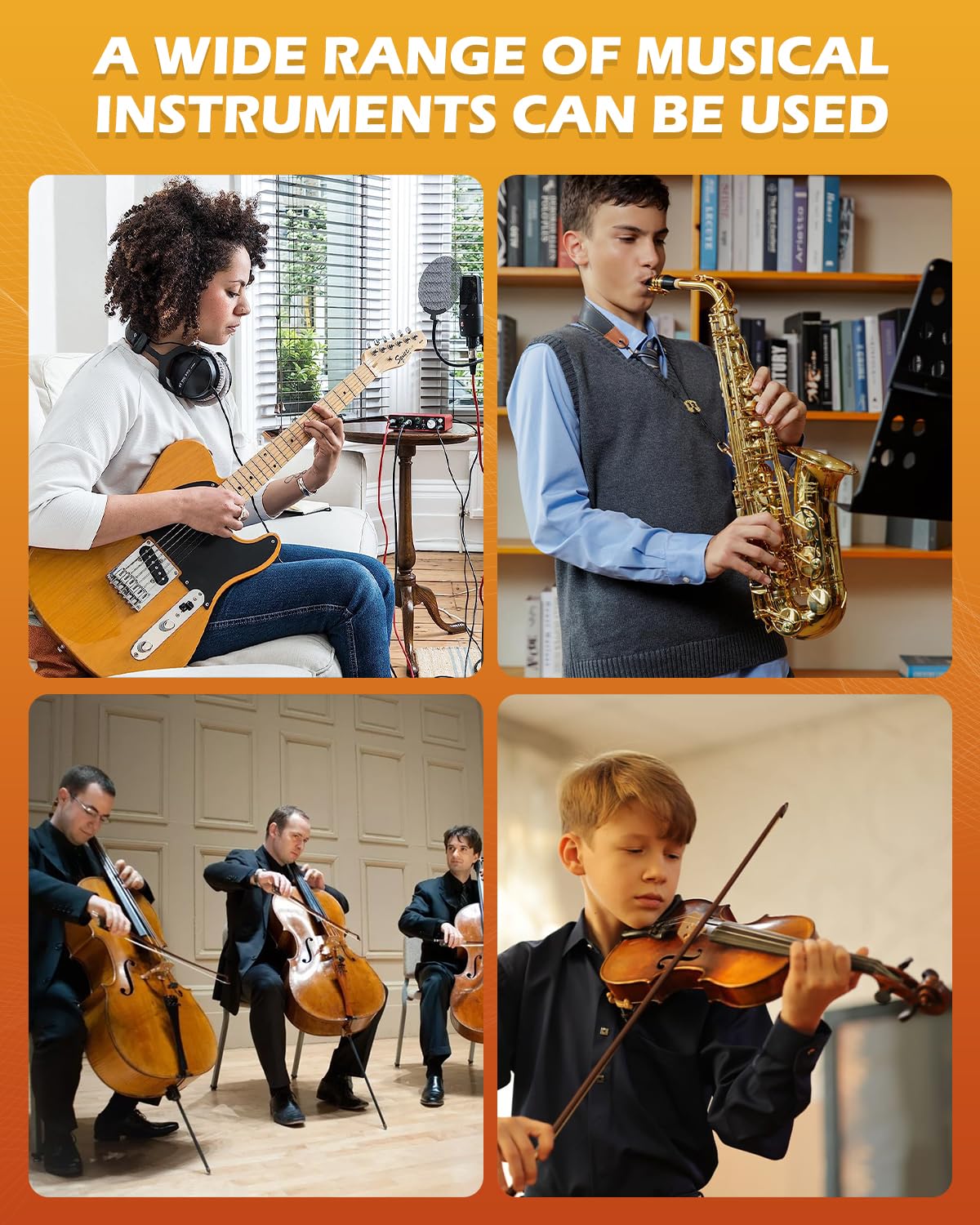 STRICH Sgabello per Chitarra con Altezza Regolabile, Cuscino Imbottito e Poggiapiedi, per Adulti e Bambini