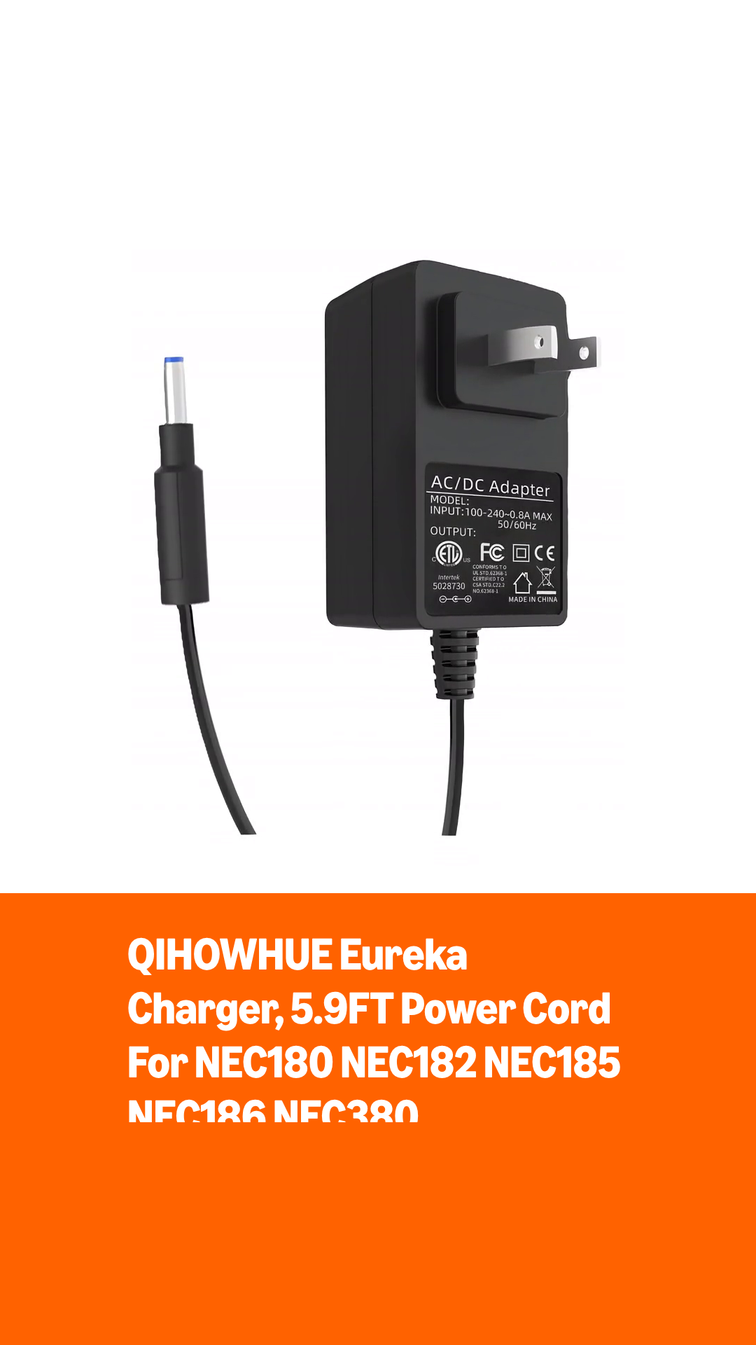 Amazon.com: Charger for Eureka RapidClean Pro, Power Cord for