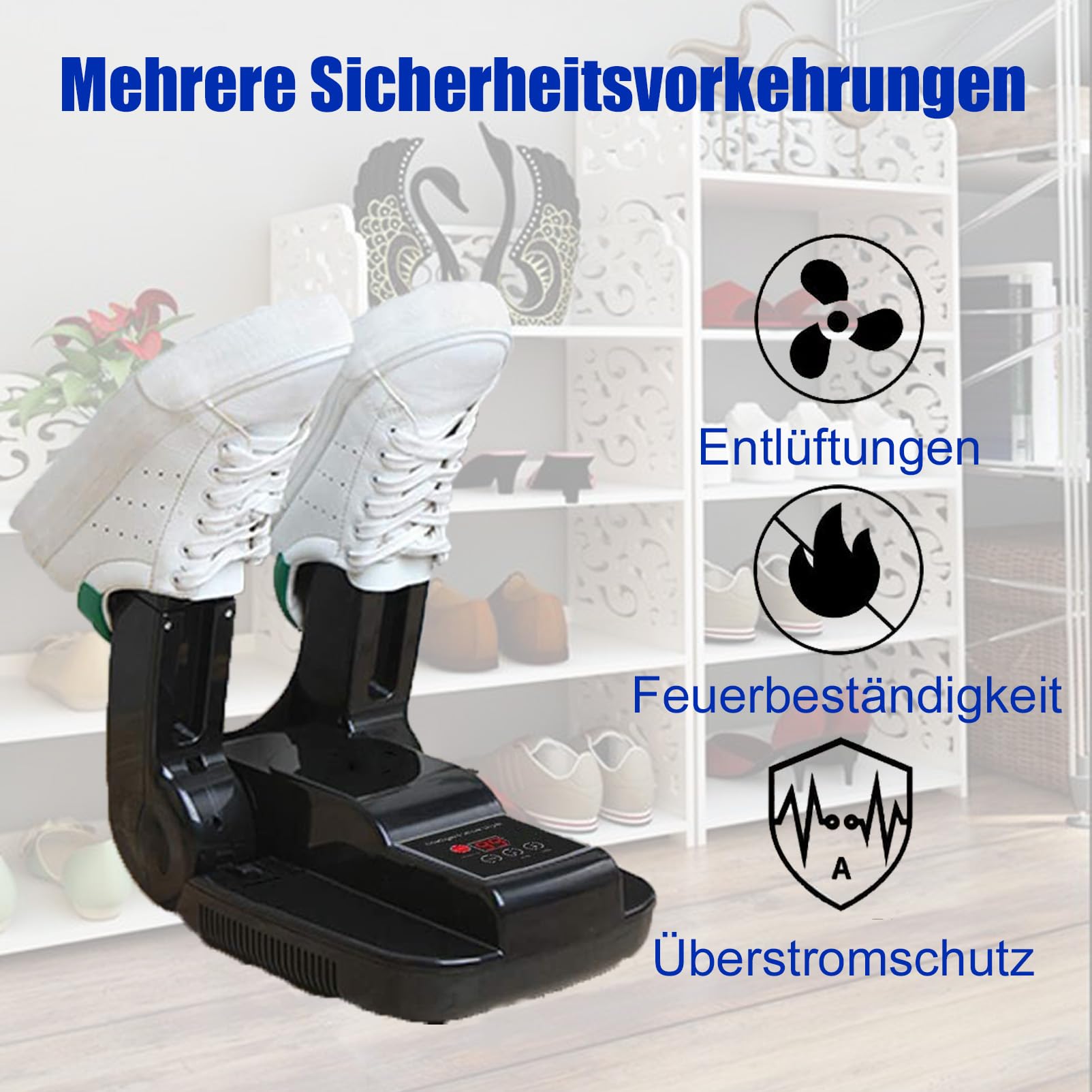 Schuhtrockner, Trockner, Handschuhtrockner, tragbares Rack, Timer, faltbares Design, schnell trocknend, für Schuhe, Handschuhe, Hüte, Socken, Trocknen von Schuhen und Schuhen