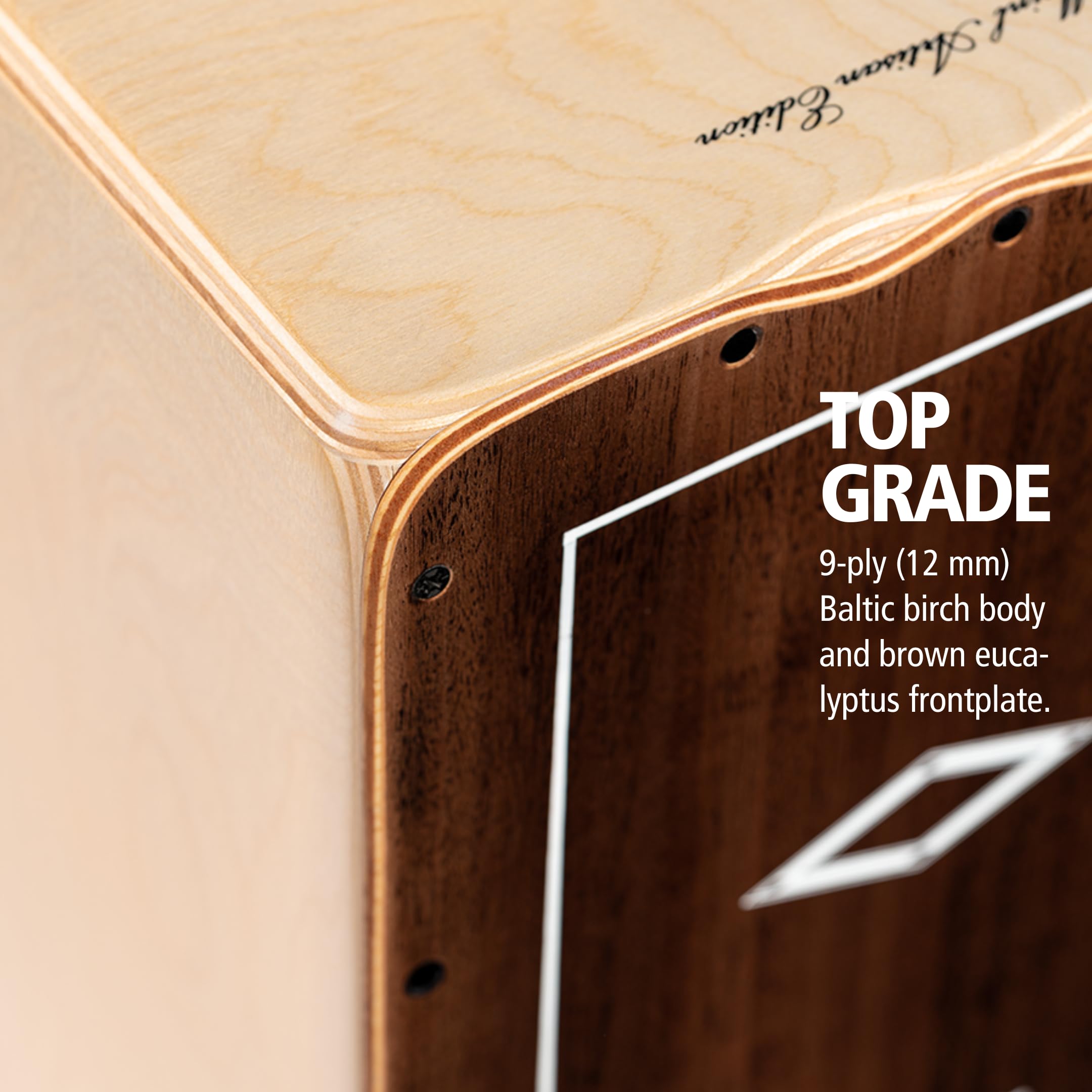 Meinl Percussion Artisan Edition Cajon à cordes Marron Eucalyptus/bouleau de la Baltique — Fabriqué en Espagne — Ligne Cantina (AECLBE)