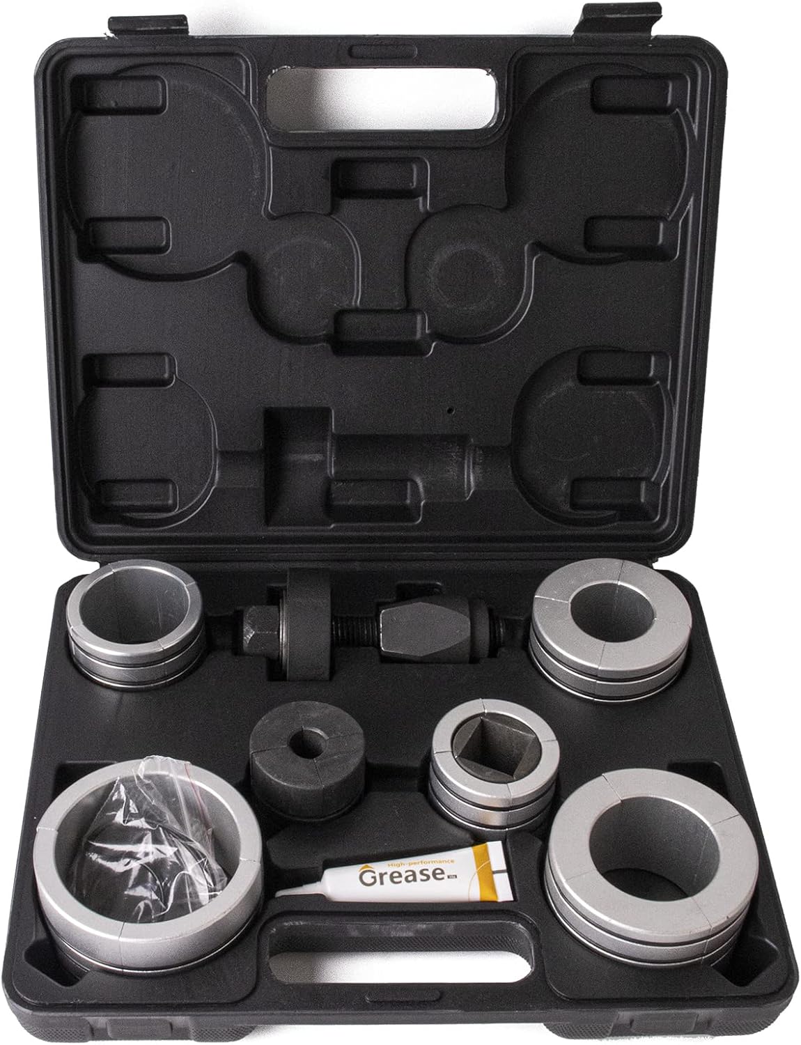 28mm Exhaust Pipe Expander 1-5/8" to 4-1/4", 8PCS Pipe Stretcher Tool Kit for Tail Pipe Tube with One Extra Pack of Rubber Rings