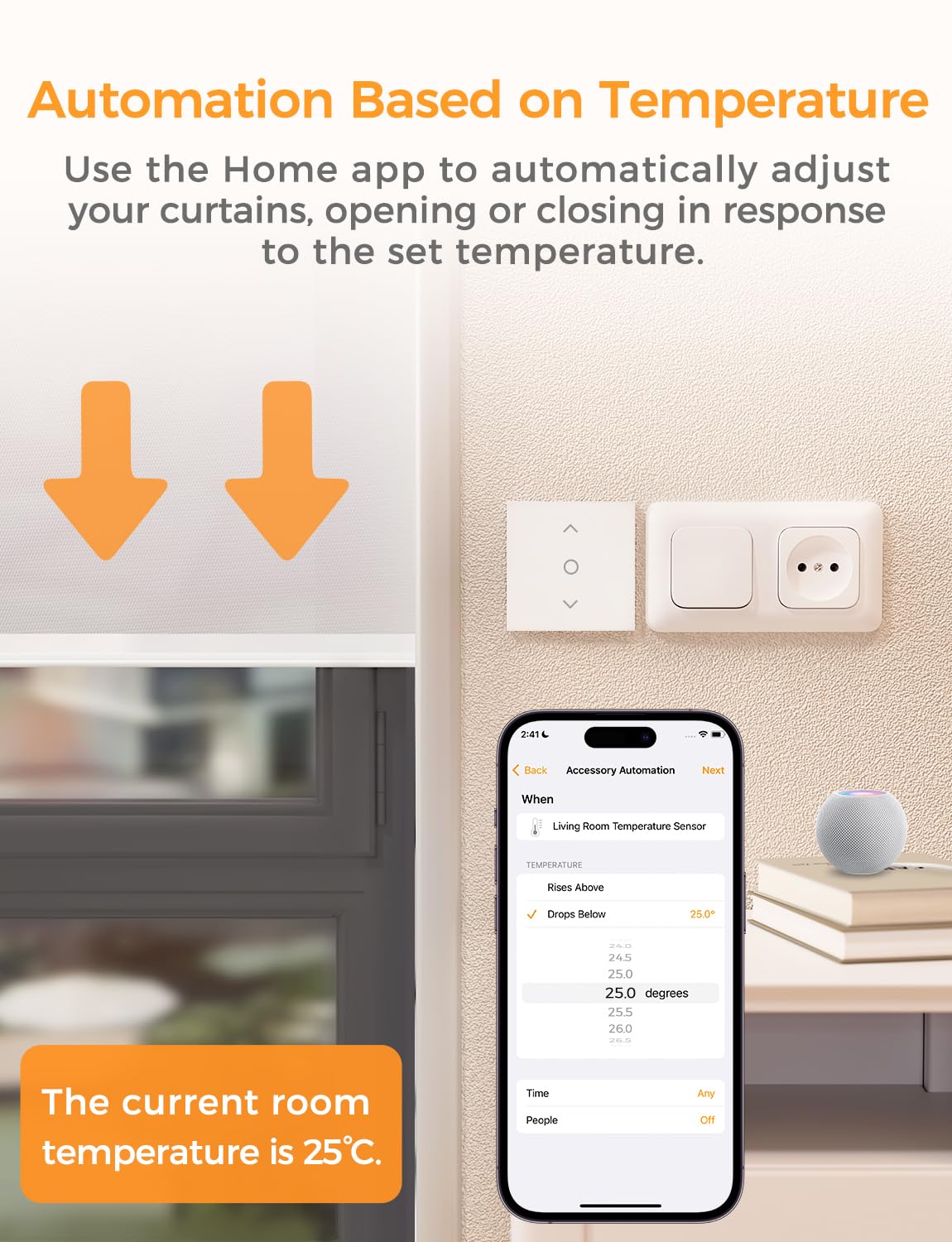 Refoss Interruptor de Persianas WiFi con Apple HomeKit, Interruptor de Cortina Táctil Inteligente con Control Porcentual y Temporizador, LED Controlable, Compatible con Siri, Alexa, Google, 2 Piezas