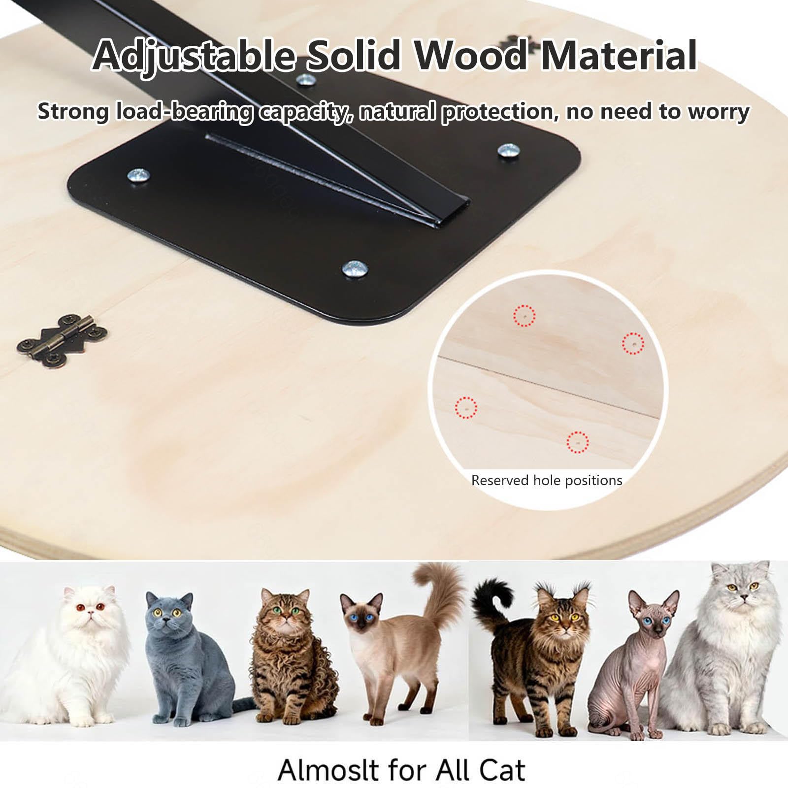Cuccia Gatto Chiusa, Rotazione a 360° Altezza Regolabile Lettino per Gatti con 2 Tessuti Lavabili per Casa e Ufficio,White