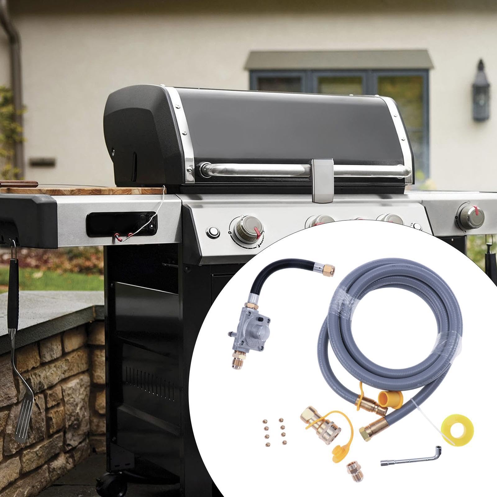 Kit di Conversione da Propano a, Set di Tubi Flessibili per La Conversione a Propano per Forno per Pizza Professionale, Lunghezza 3 Metri