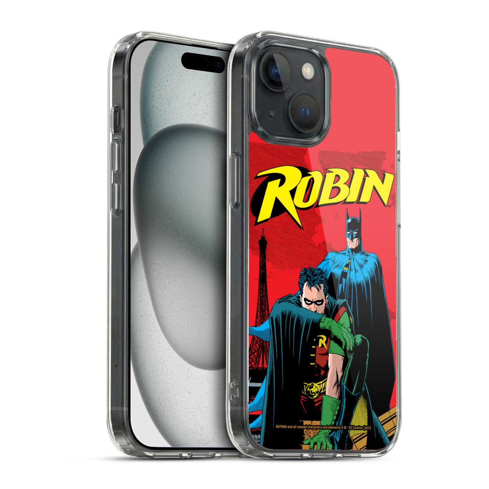 Funda iPhone 15 Batman Robin Gel Suave Carcasa Cómic DC Protectora TPU Flexible 7