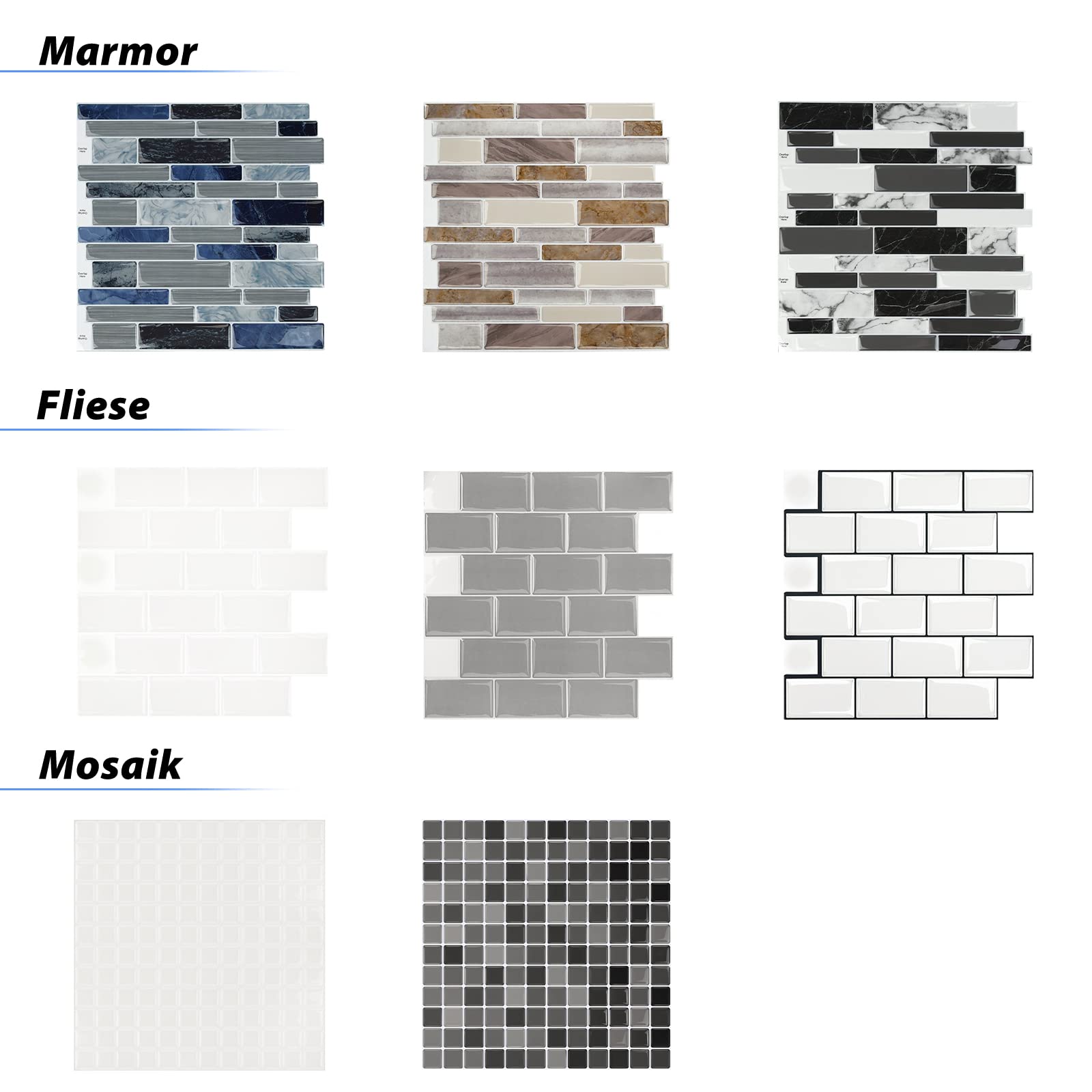 Art3dwallpanels 10 vellen tegelstickers om af te pellen en op te plakken zelfklevende tegelspiegel voor keuken en badkamer 30x30cm beige