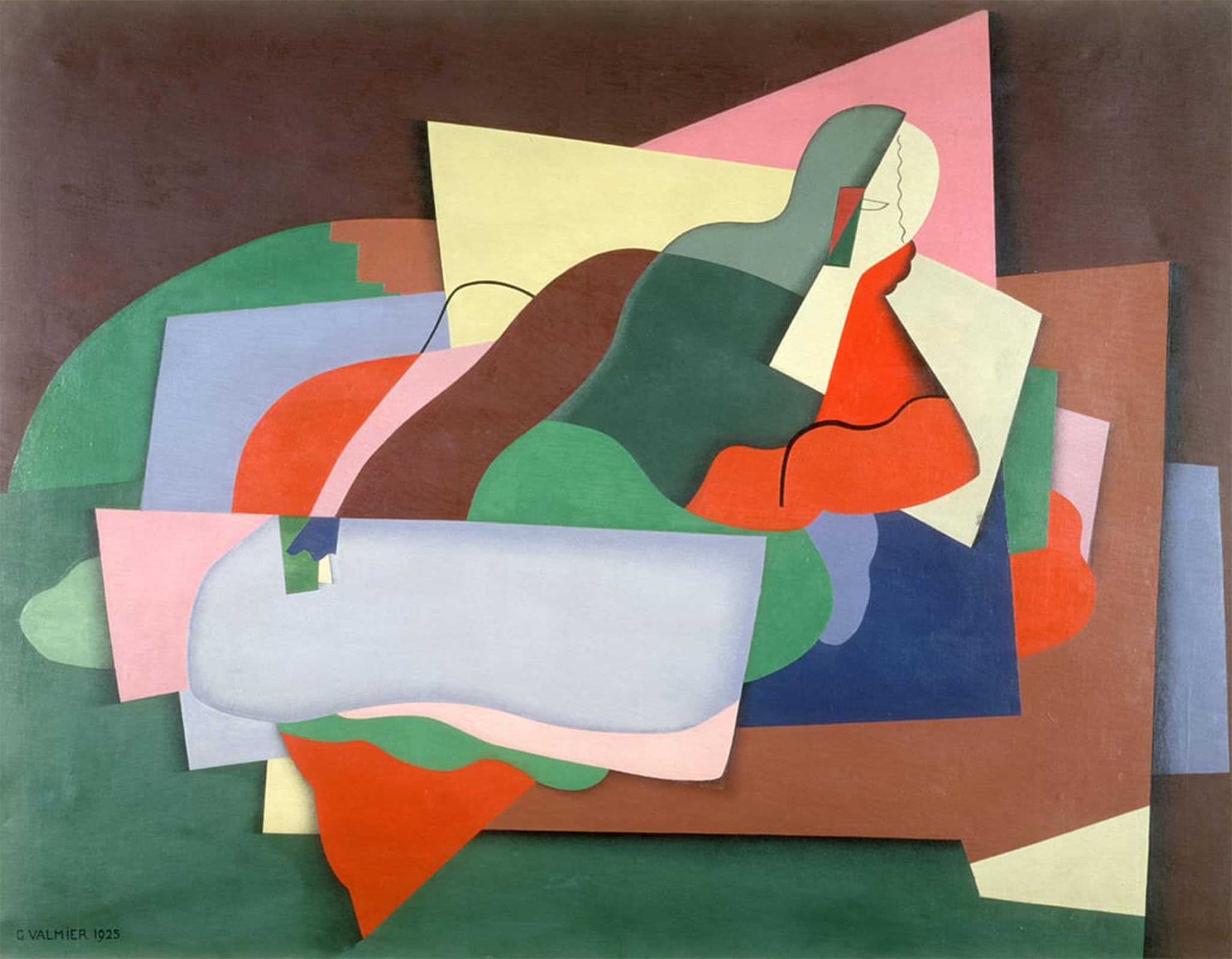 POSTERIIk Famous Print Pop Art Wall Art Graffiti Reclining Man by Georges Valmier Art Prints for Home Decor 60x90cm