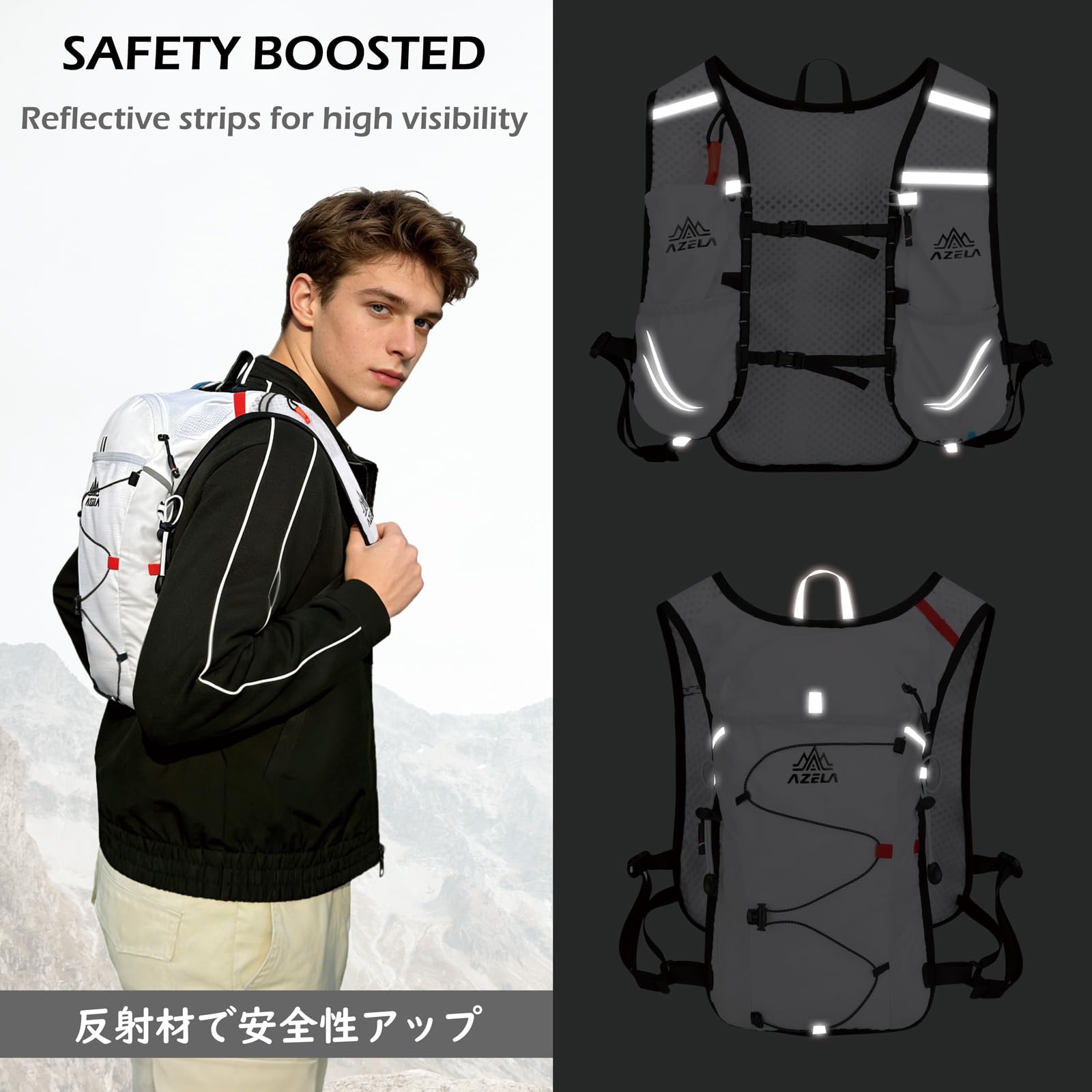 TRIWONDER Gilet Trail Hydratation Sac à Dos Running Léger | Homme Femme, Marathon, Randonnée, Vélo, Course
