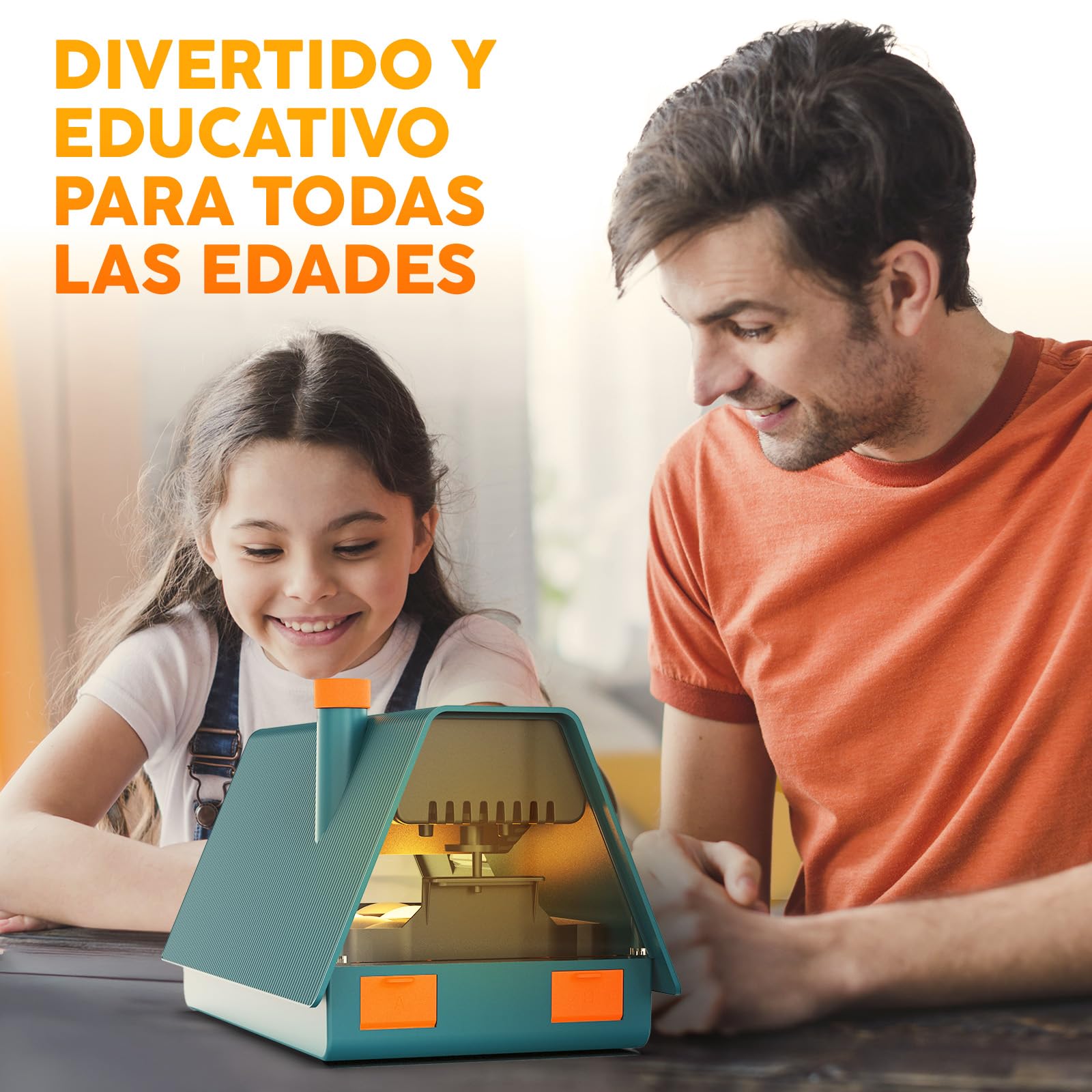 Okkobi M10 Incubadora Huevos Gallina - Ideal para todas las edades - Incubadoras de Huevos Automaticas - Volteo Automático y Control de Humedad - Verde y Naranja