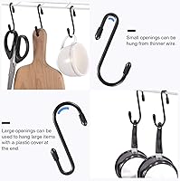 Vista 5 de Hotop 36 Pcs Black S Hooks for Hanging 2.4 Inch Heavy Duty S Shaped Hook Rack Metal Non Slip Hanger for Christmas Tree Stocking Kitchen Pot Utensils