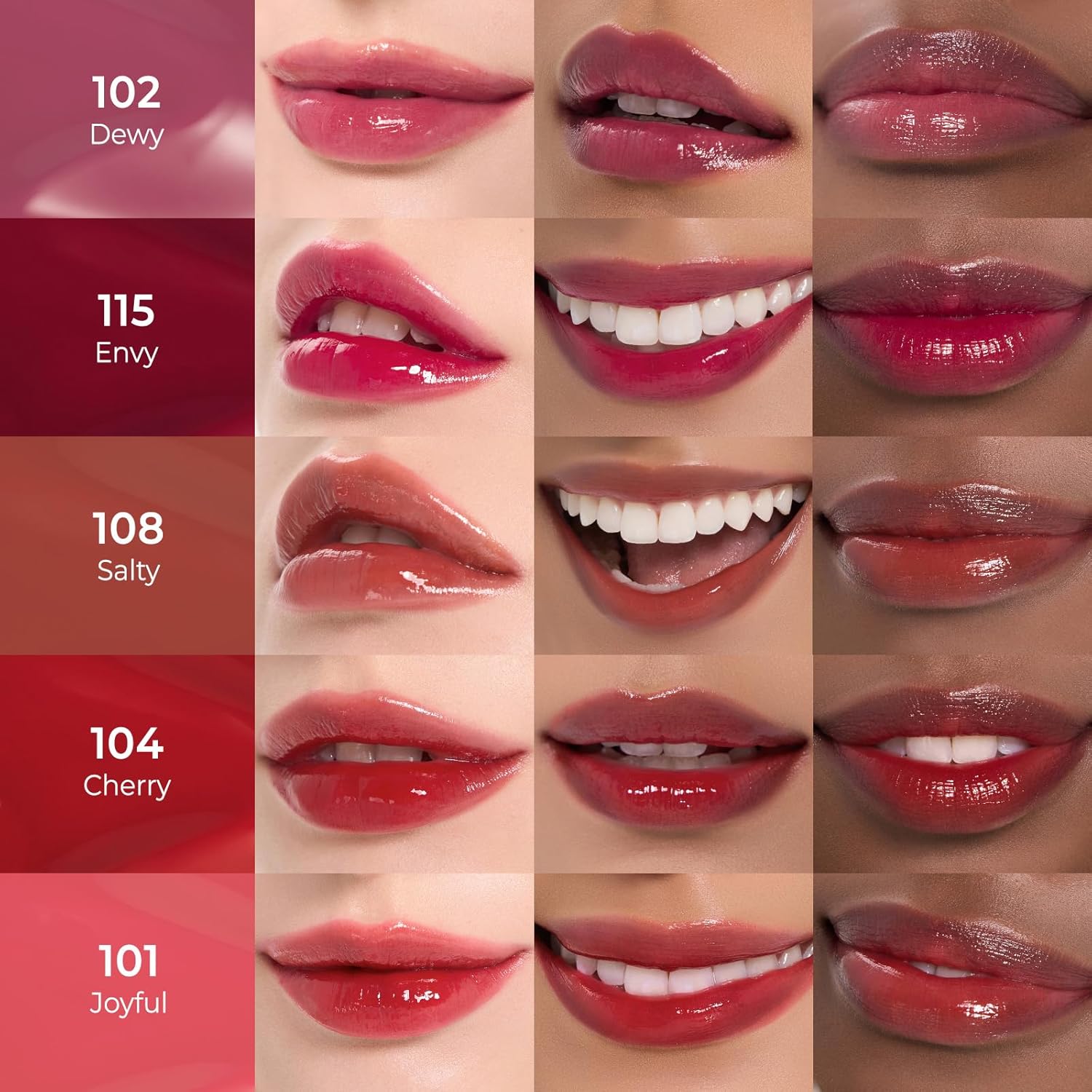 Laka Fruity Glam Tint Mini Set, 5pc Lip Tint Gift Set for Women, Valentine's Day Gifts, Hydrating & Glowy Finish, Lightweight & Transfer-proof Stain, K-Beauty - Image 6