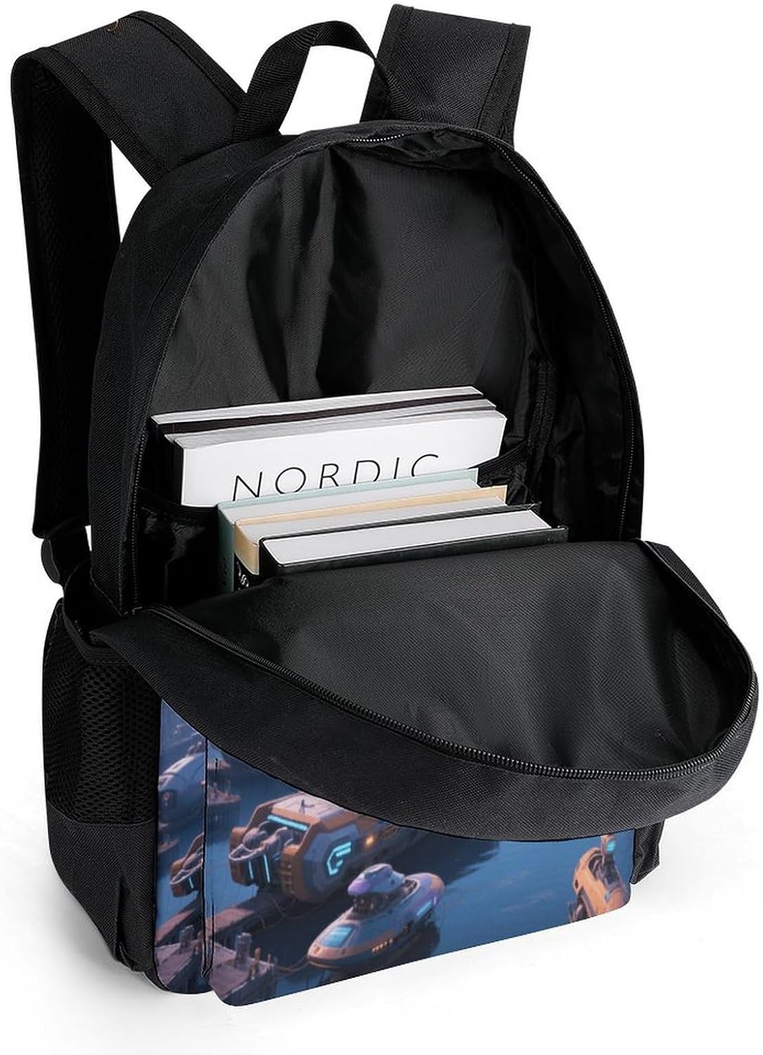 Interstellar Harbor Backpack Daypack Travel Backpack | Lightweight Casual Laptop Backpack for Women Men Aesthetic Travel Bag for Weekender Business Hiking Outdoor