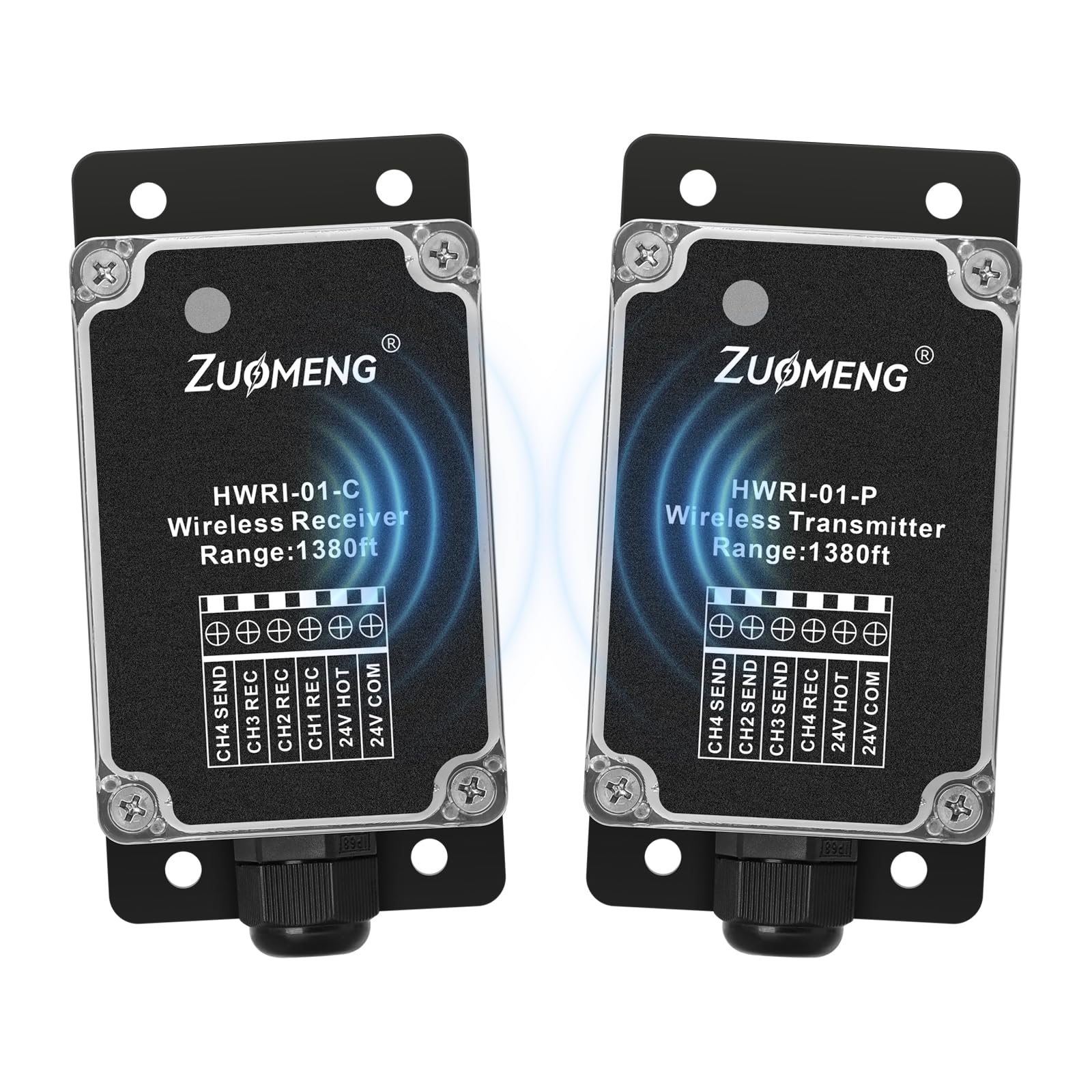 Photo 1 of Wireless Relay for HVAC Systems, Zuomeng 24VAC IO Wireless Control with 1380ft LoRa Range, 3 Channel Control for AC Heat Pump Boiler, Easy DIY Installation No Wiring Required