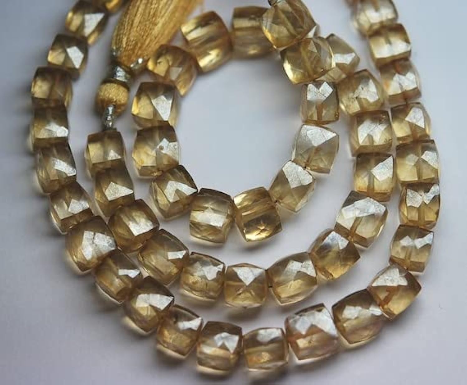 Quartz jaune mystique 7-8mm pour remplacer les perles ternes de vos bijoux