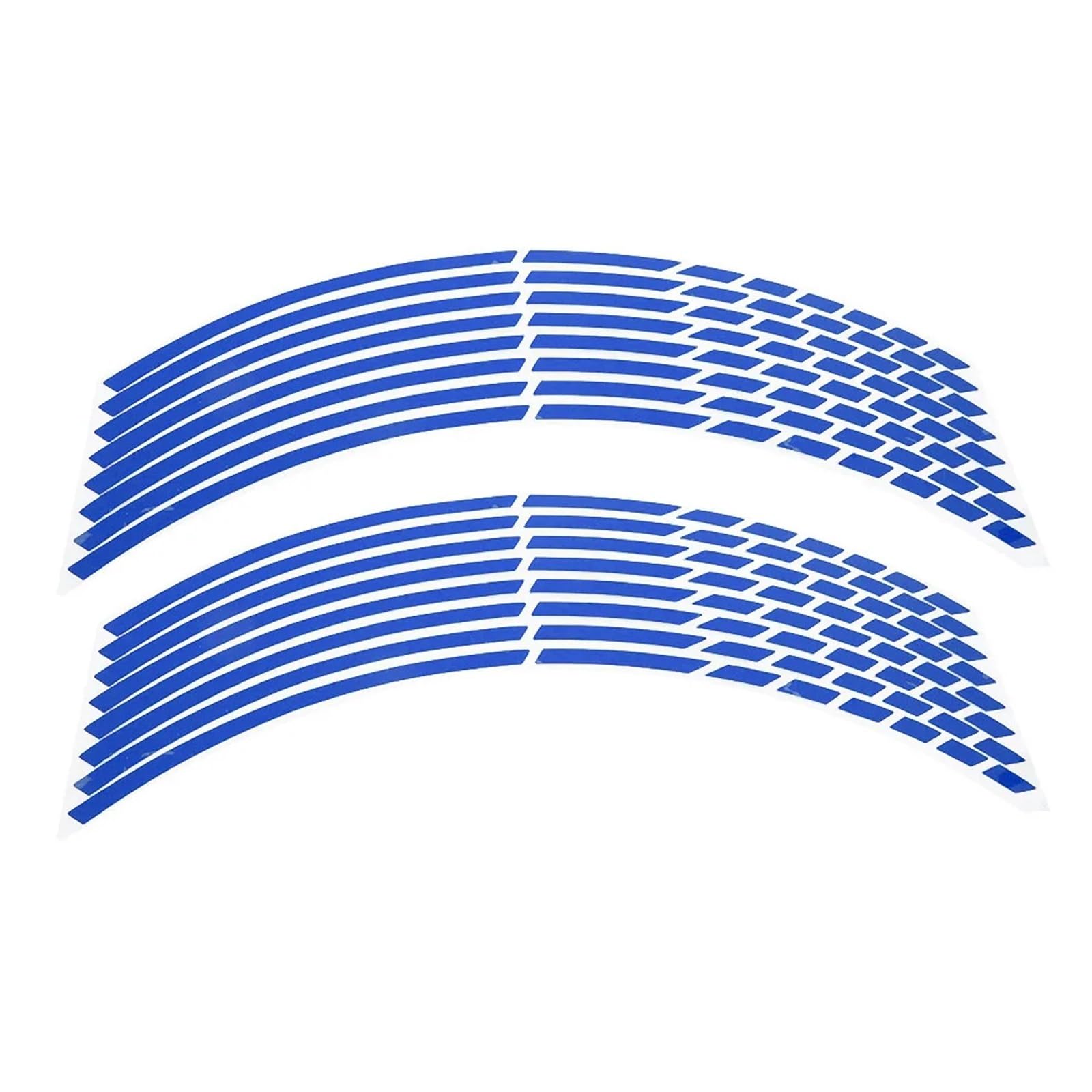 Hub Decals Rim 16pcs Bike Motorcycle 16-18inch Reflective Wheel Strip Stickers Decoration Accessory Stripe Tape(Blue)