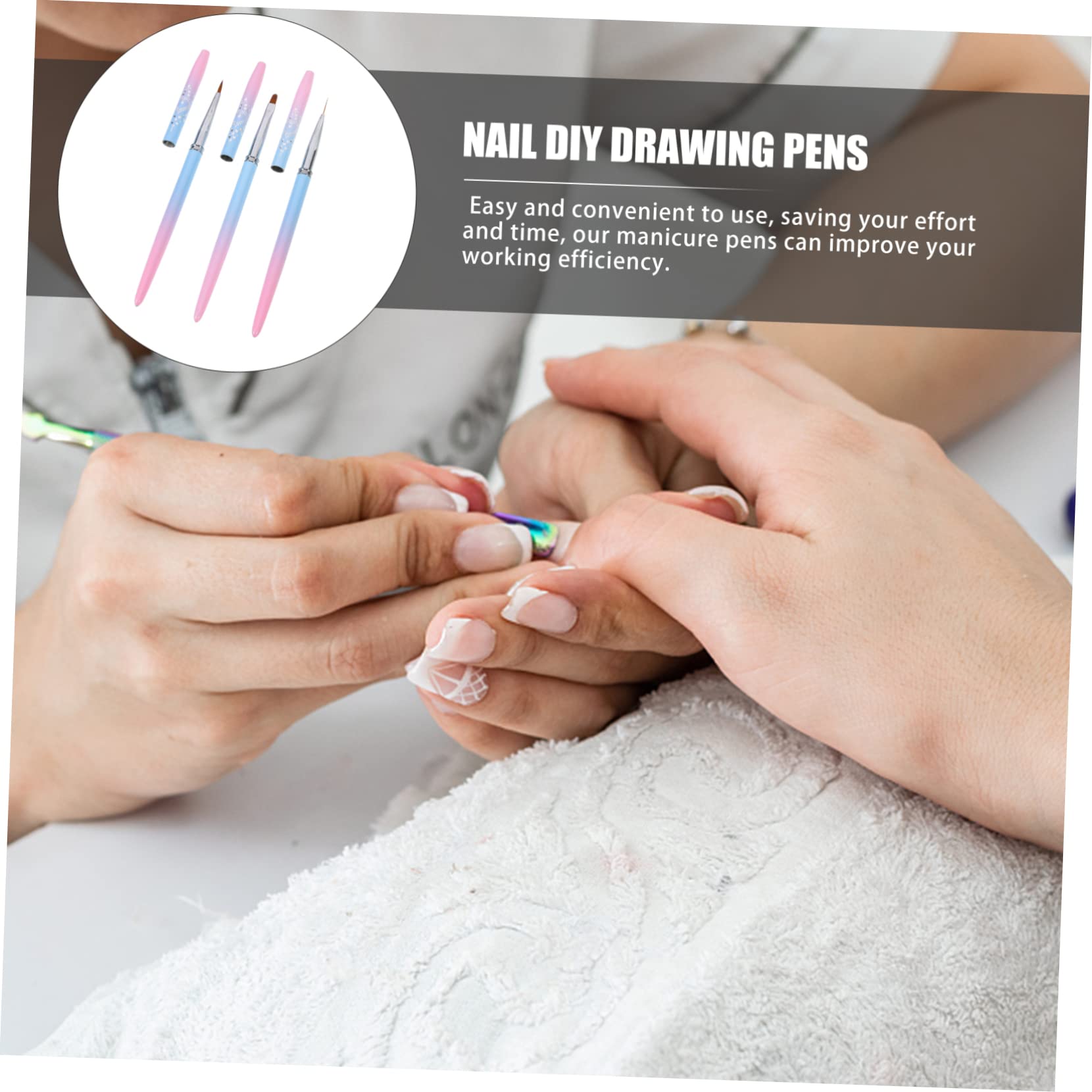 FRCOLOR 15pezzi Pennello Per Nail Art Professionale Per Manicure e Decorazione Unghie Manico Resistente Pennelli Per Unghie Con Testa Per Risultati Perfetti Strumenti Per Salone e Uso