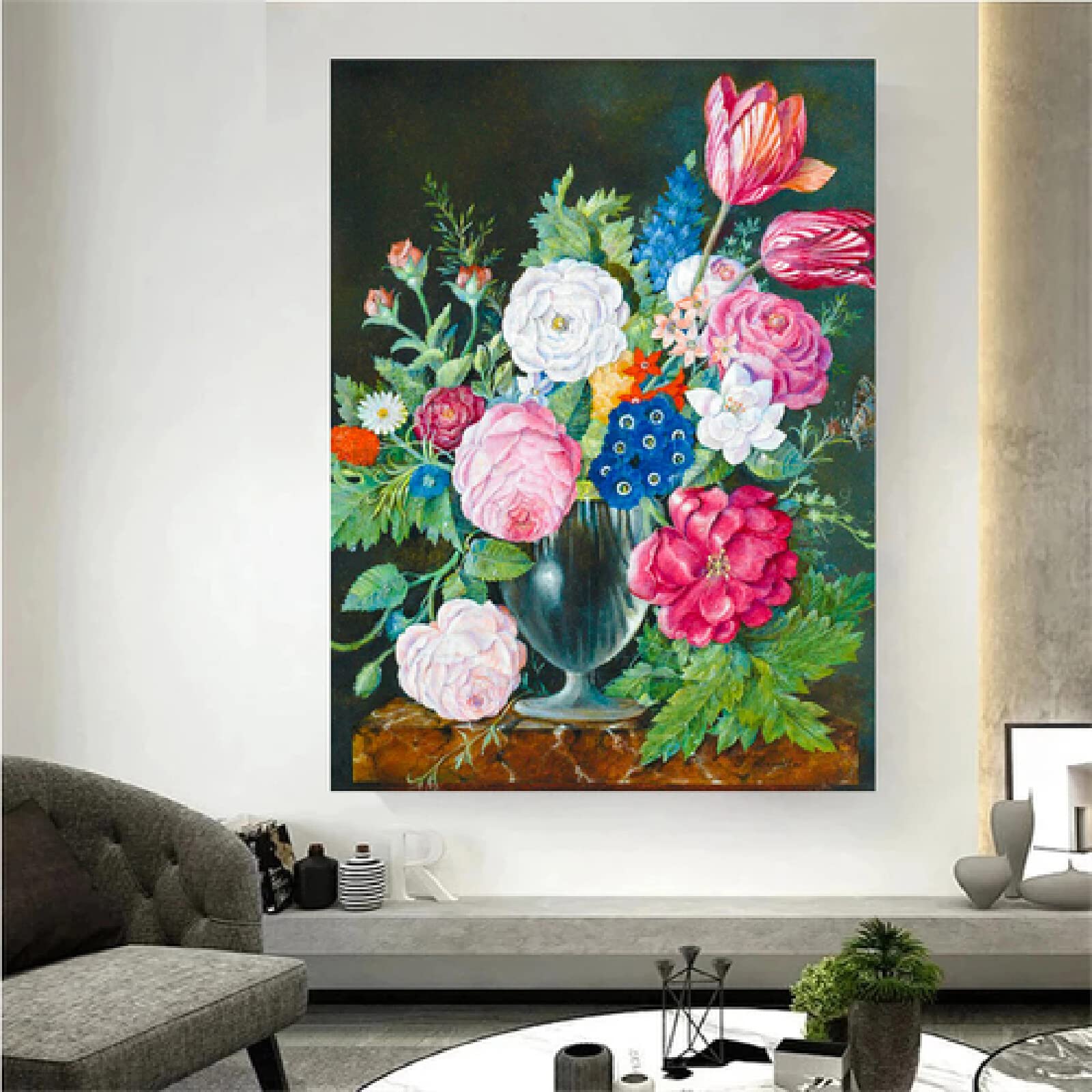 TRRCEPOS Kit Diamond Painting 5D 30x40 Cm – Fiori Con Strass, Senza Cornice
